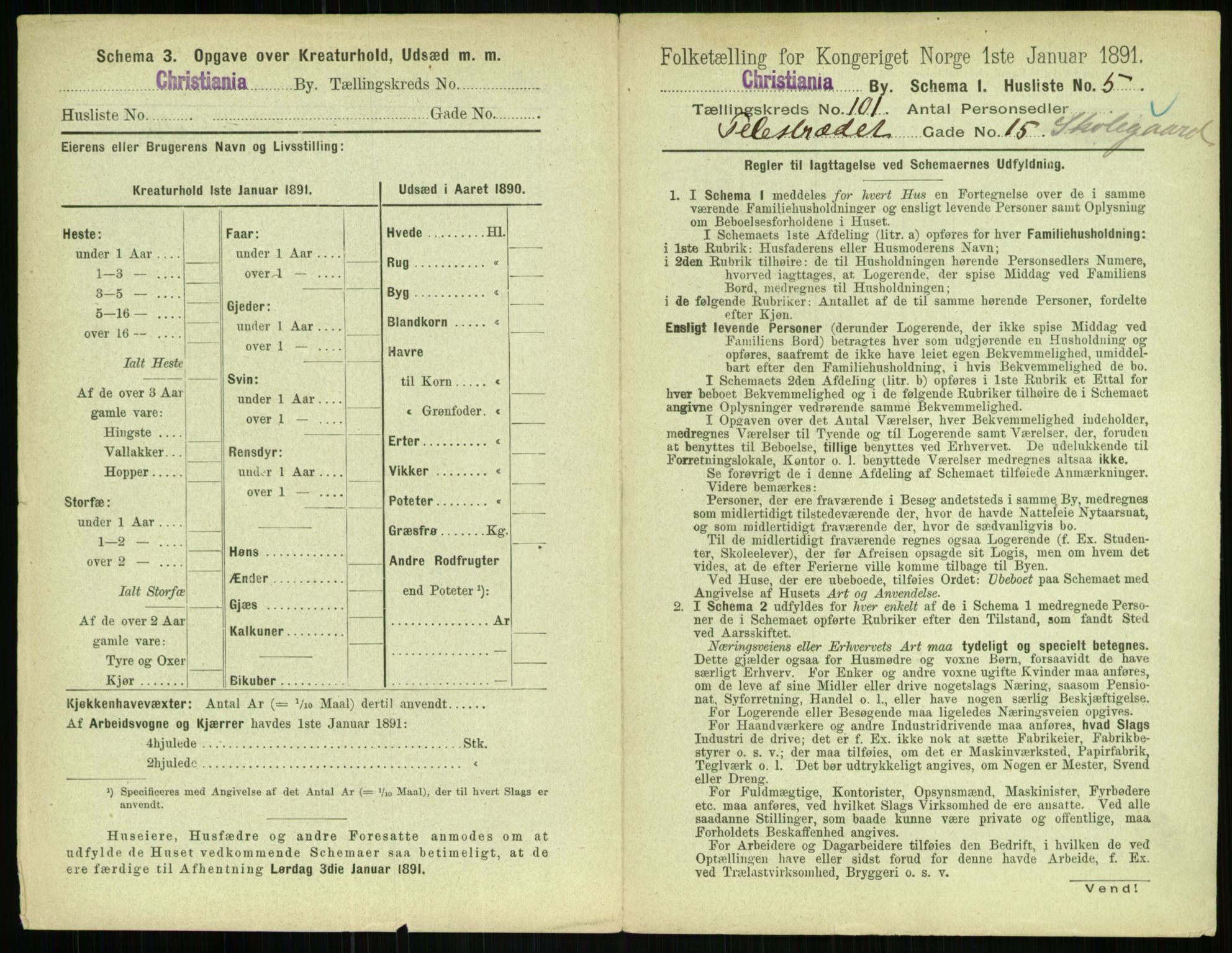 RA, 1891 census for 0301 Kristiania, 1891, p. 49969