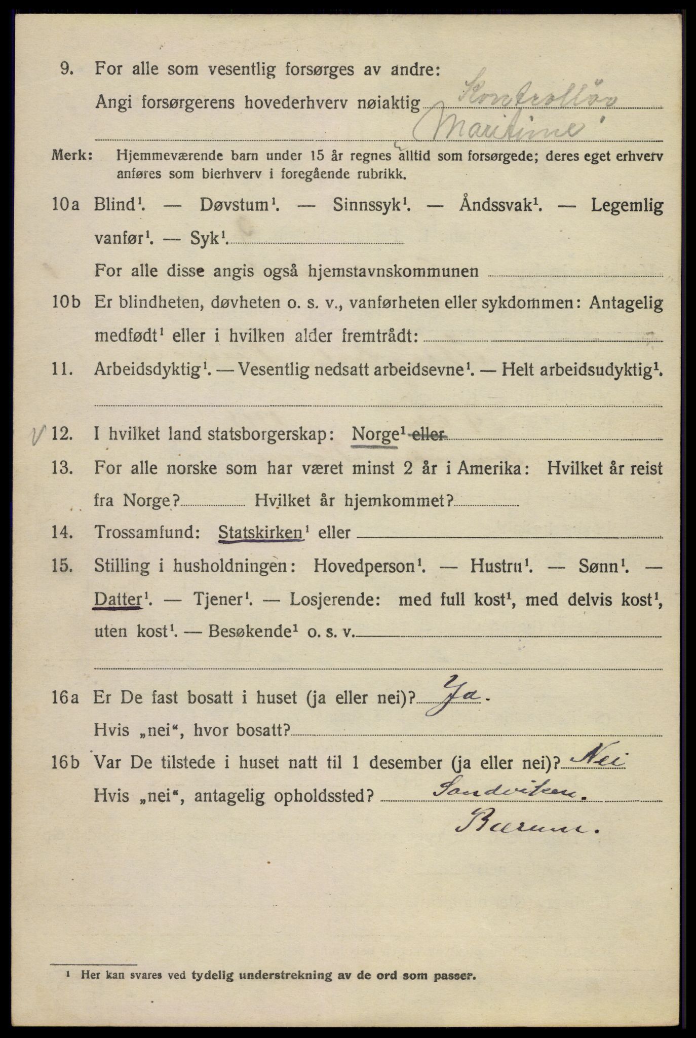 SAO, 1920 census for Kristiania, 1920, p. 561332