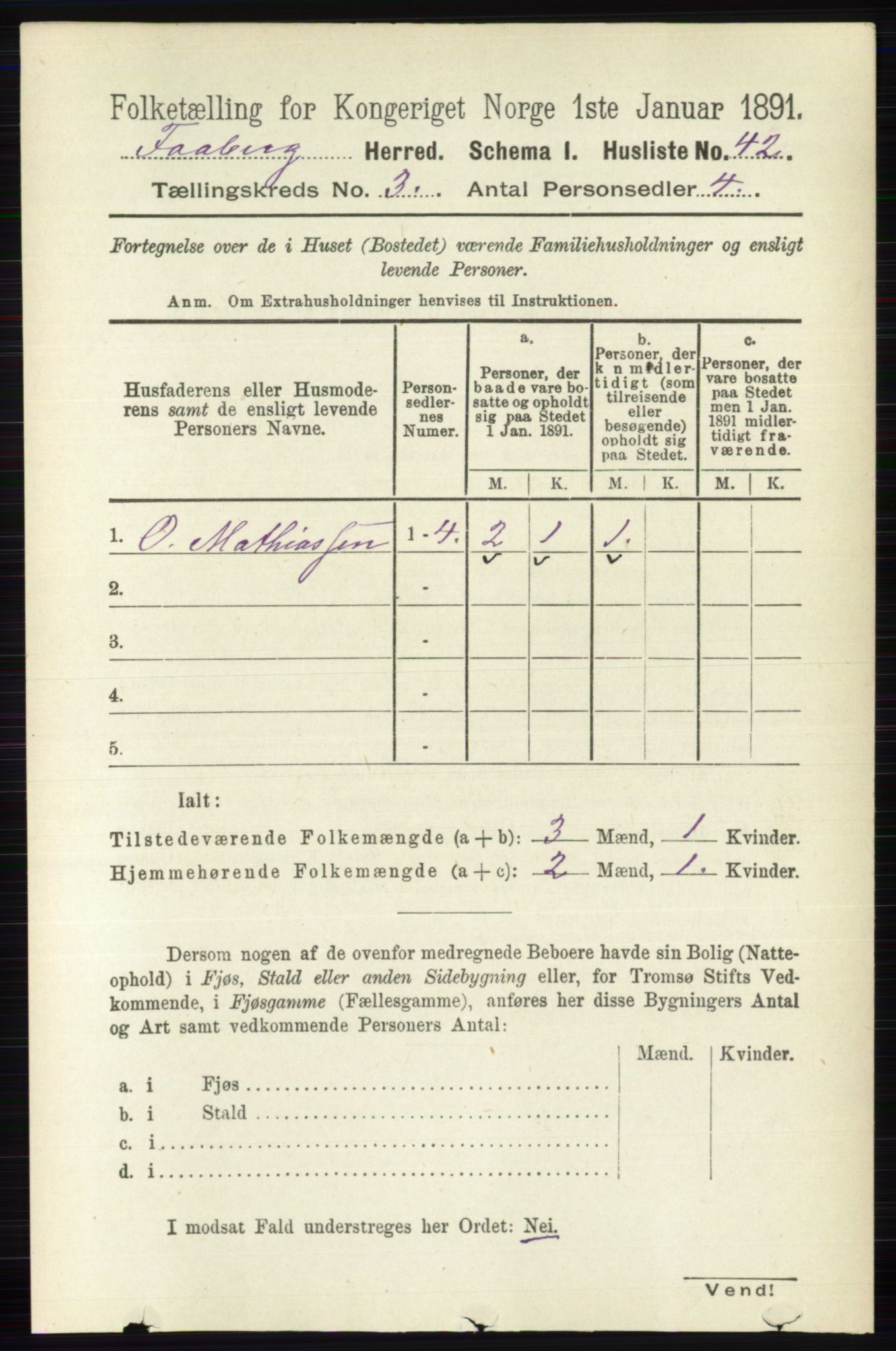 RA, 1891 census for 0524 Fåberg, 1891, p. 843