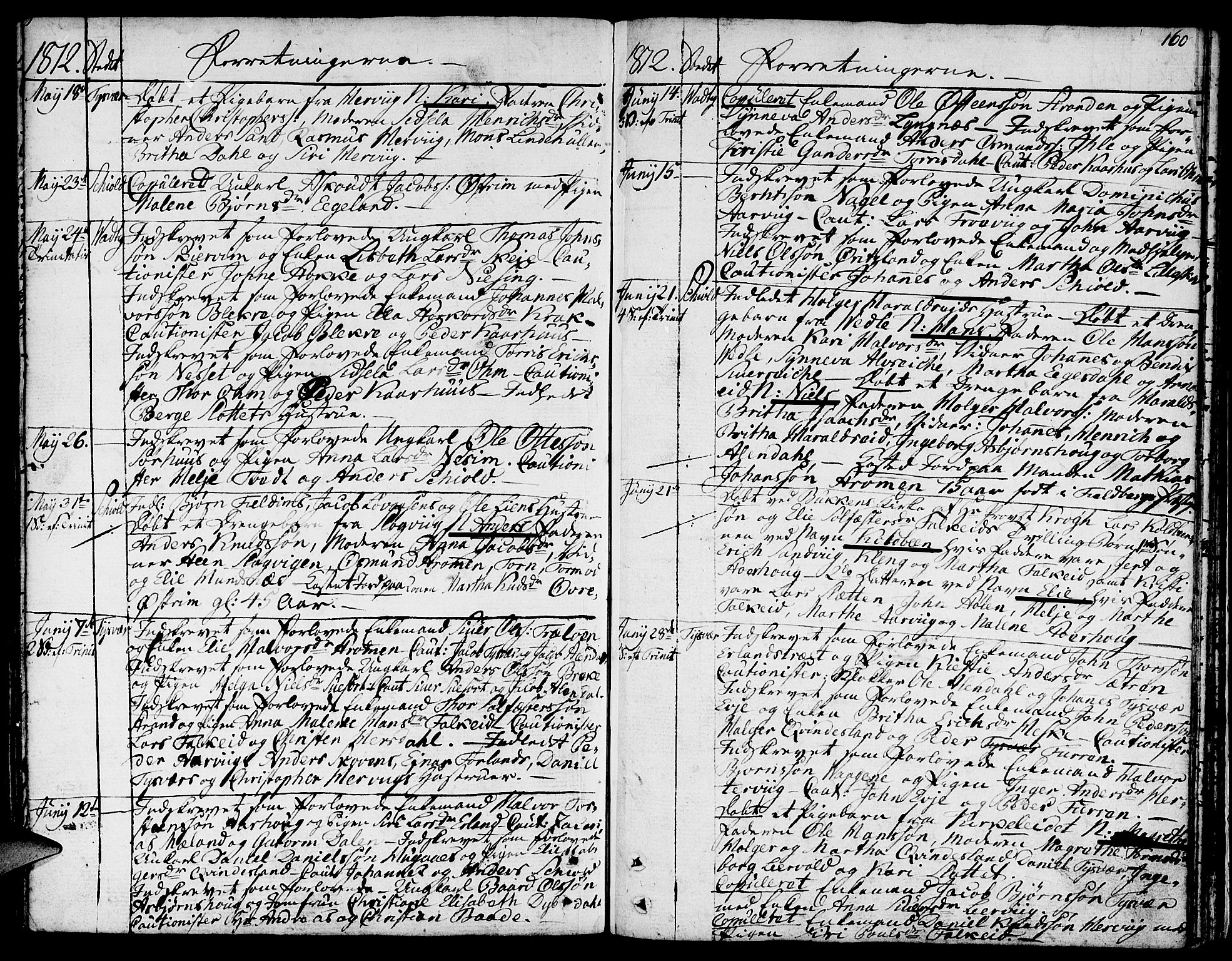 Skjold sokneprestkontor, AV/SAST-A-101847/H/Ha/Haa/L0002: Parish register (official) no. A 2, 1786-1815, p. 160