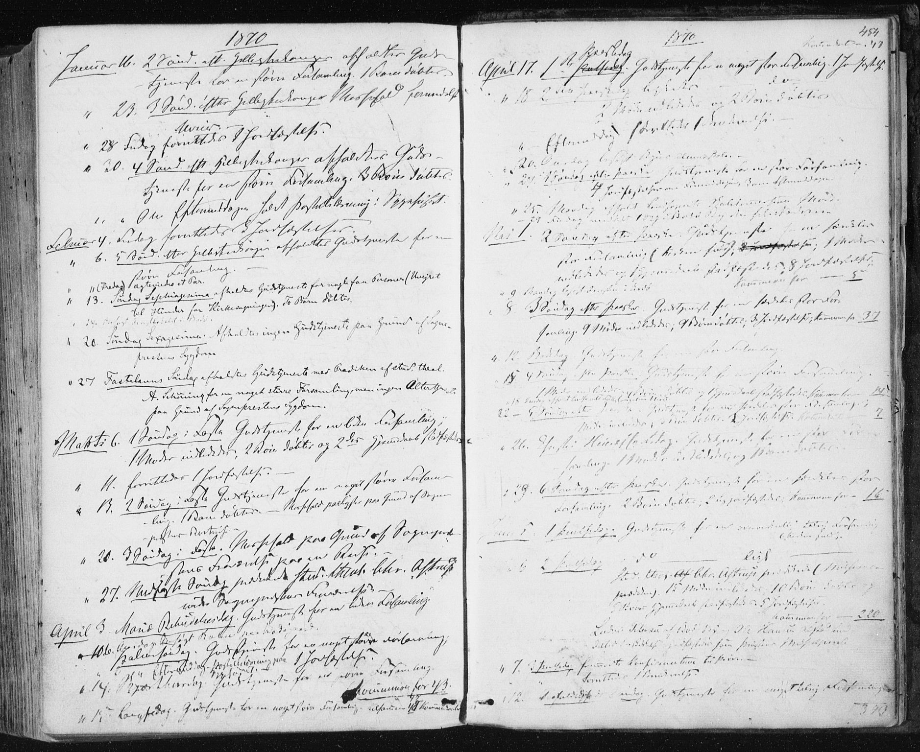 Ministerialprotokoller, klokkerbøker og fødselsregistre - Nordland, SAT/A-1459/801/L0008: Parish register (official) no. 801A08, 1864-1875, p. 454