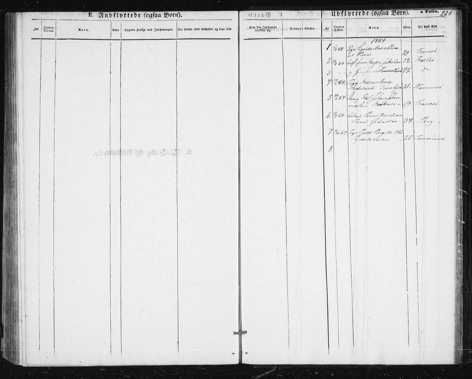 Lenvik sokneprestembete, SATØ/S-1310/H/Ha/Hab/L0004klokker: Parish register (copy) no. 4, 1859-1869, p. 226