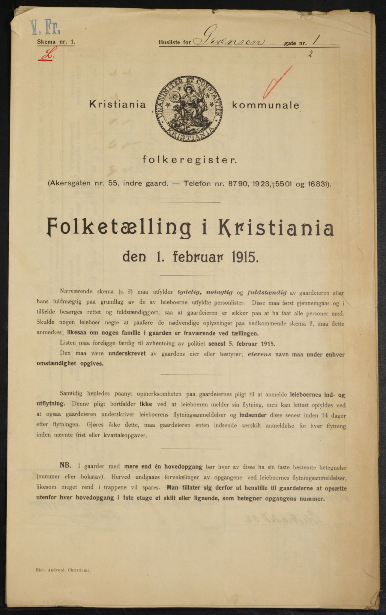 OBA, Municipal Census 1915 for Kristiania, 1915, p. 29321