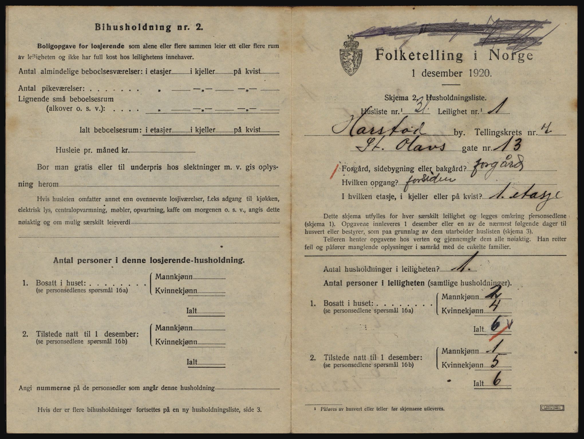 SATØ, 1920 census for Harstad, 1920, p. 2093