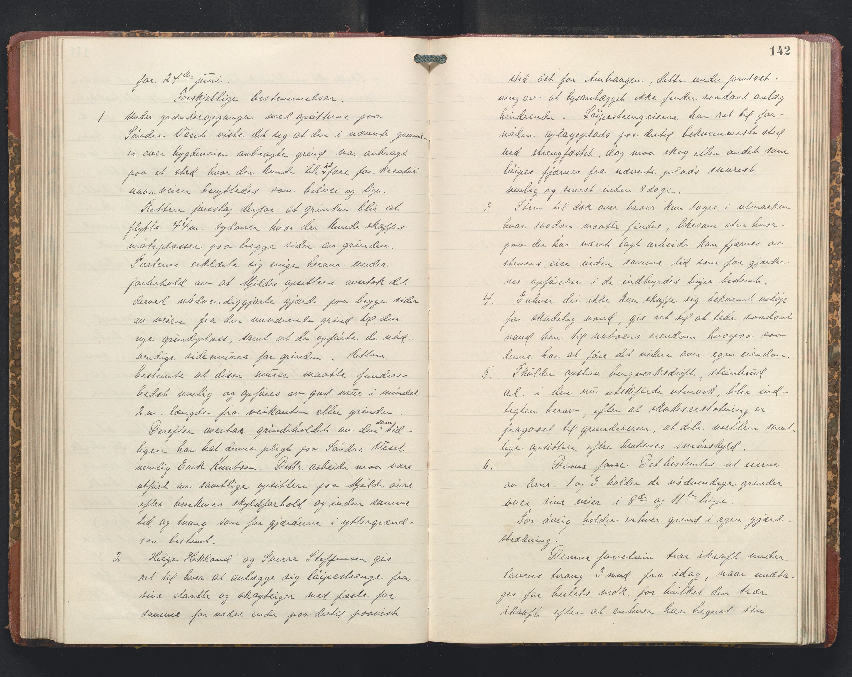 Hordaland jordskiftedøme - I Nordhordland jordskiftedistrikt, AV/SAB-A-6801/A/Aa/L0028: Forhandlingsprotokoll, 1924-1926, p. 141b-142a