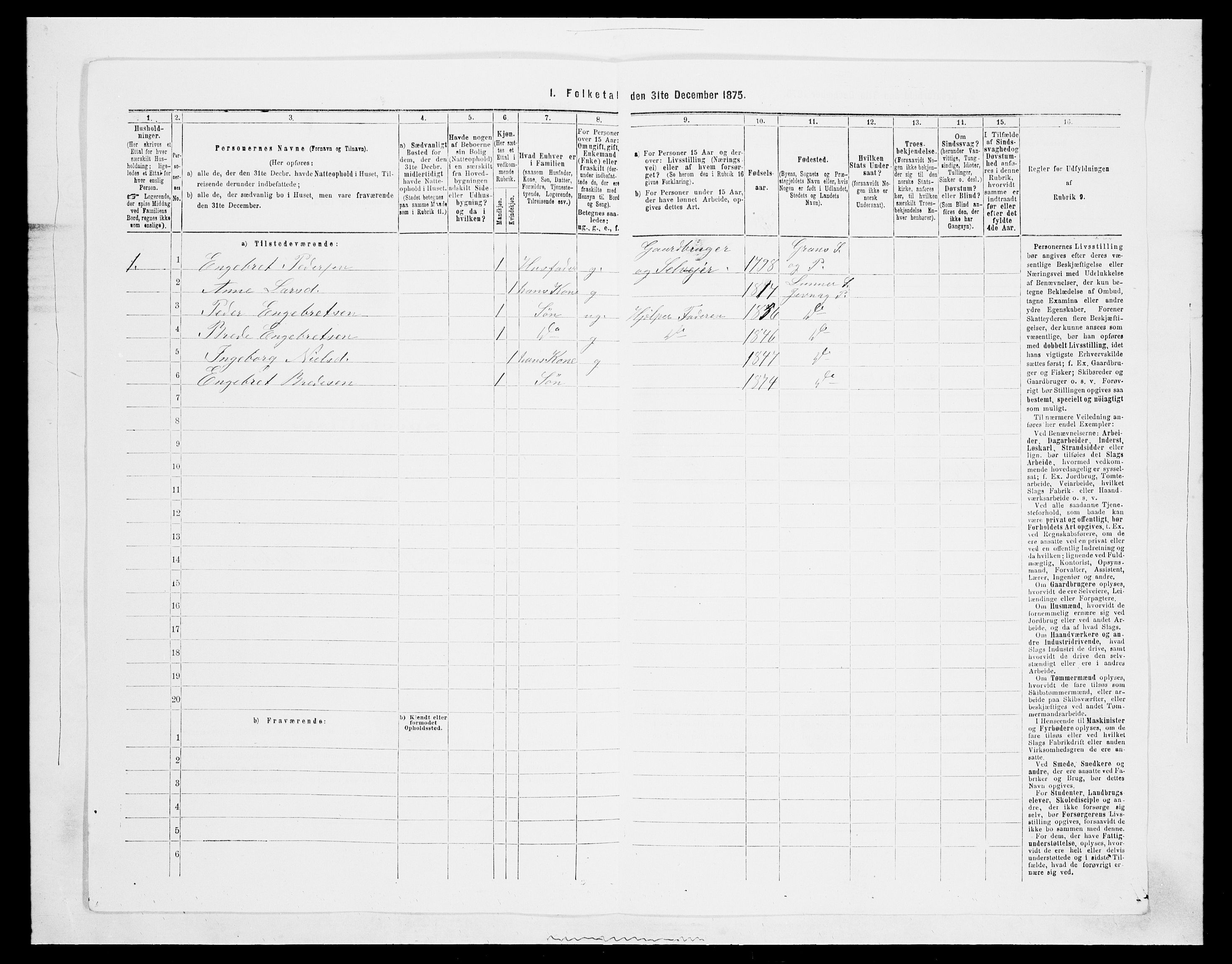 SAH, 1875 census for 0532P Jevnaker, 1875, p. 599