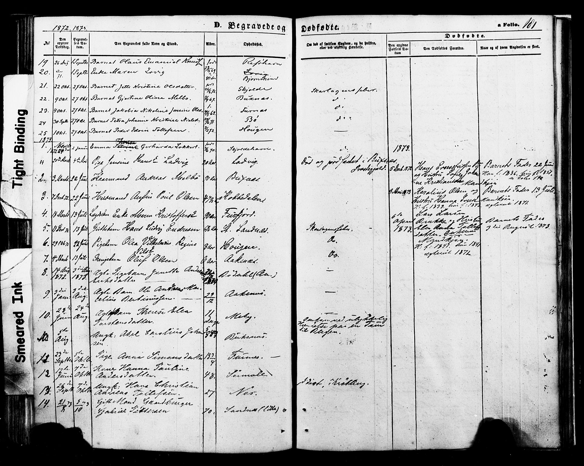 Ministerialprotokoller, klokkerbøker og fødselsregistre - Nordland, AV/SAT-A-1459/898/L1421: Parish register (official) no. 898A01, 1866-1886, p. 181