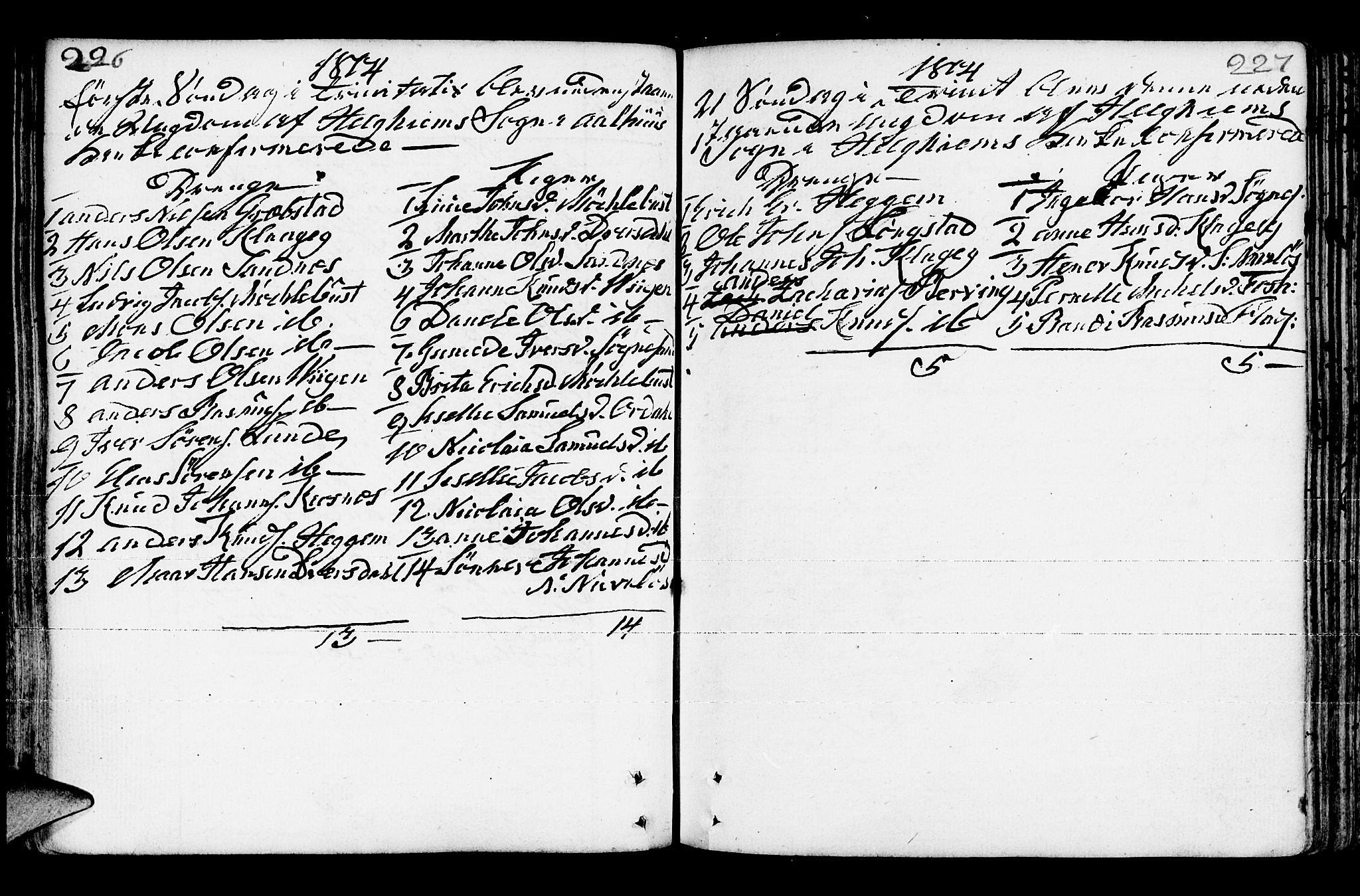 Jølster sokneprestembete, AV/SAB-A-80701/H/Haa/Haaa/L0006: Parish register (official) no. A 6, 1790-1821, p. 226-227