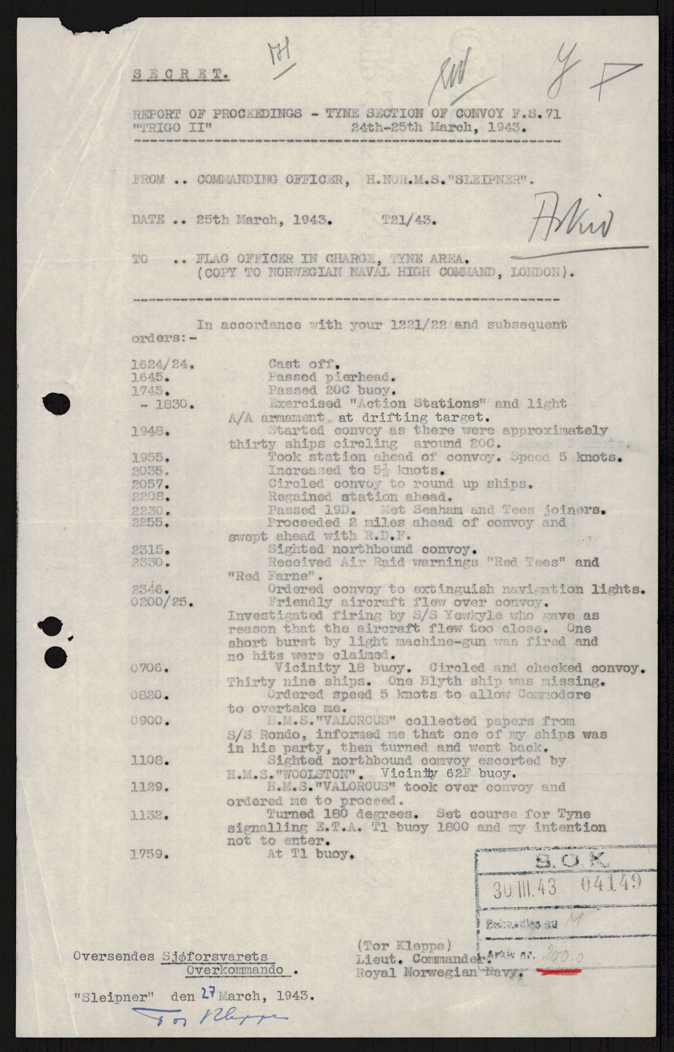 Forsvaret, Sjøforsvarets overkommando, AV/RA-RAFA-2035/D/Dc/L0193: --, 1940-1951, p. 97