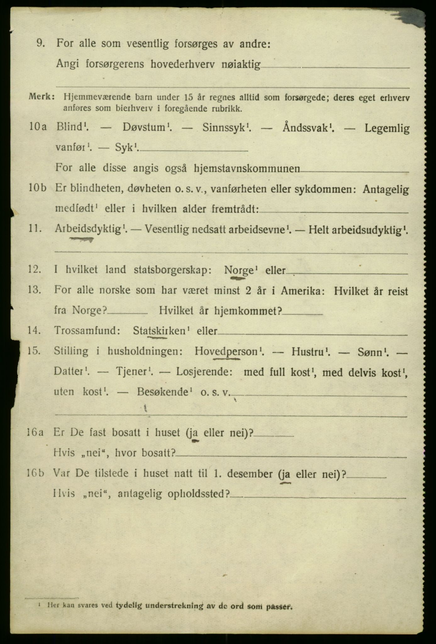 SAB, 1920 census for Hamre, 1920, p. 988