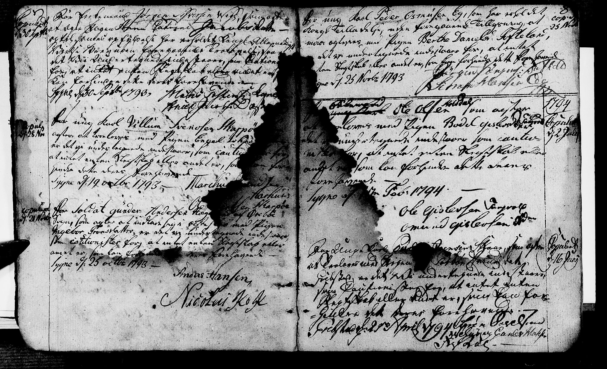 Søgne sokneprestkontor, AV/SAK-1111-0037/F/Fa/Fab/L0007: Parish register (official) no. A 7, 1791-1851, p. 8