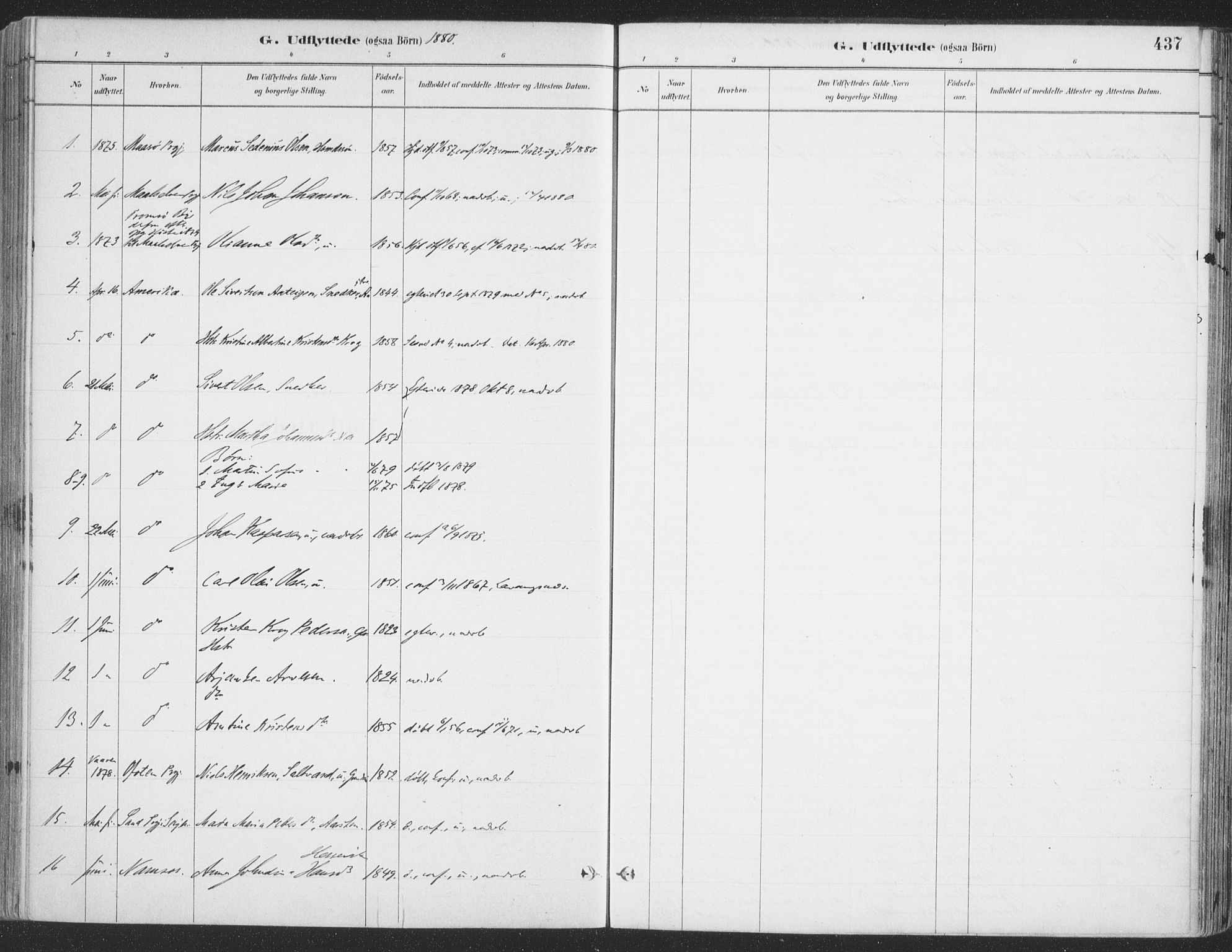 Ibestad sokneprestembete, SATØ/S-0077/H/Ha/Haa/L0011kirke: Parish register (official) no. 11, 1880-1889, p. 437