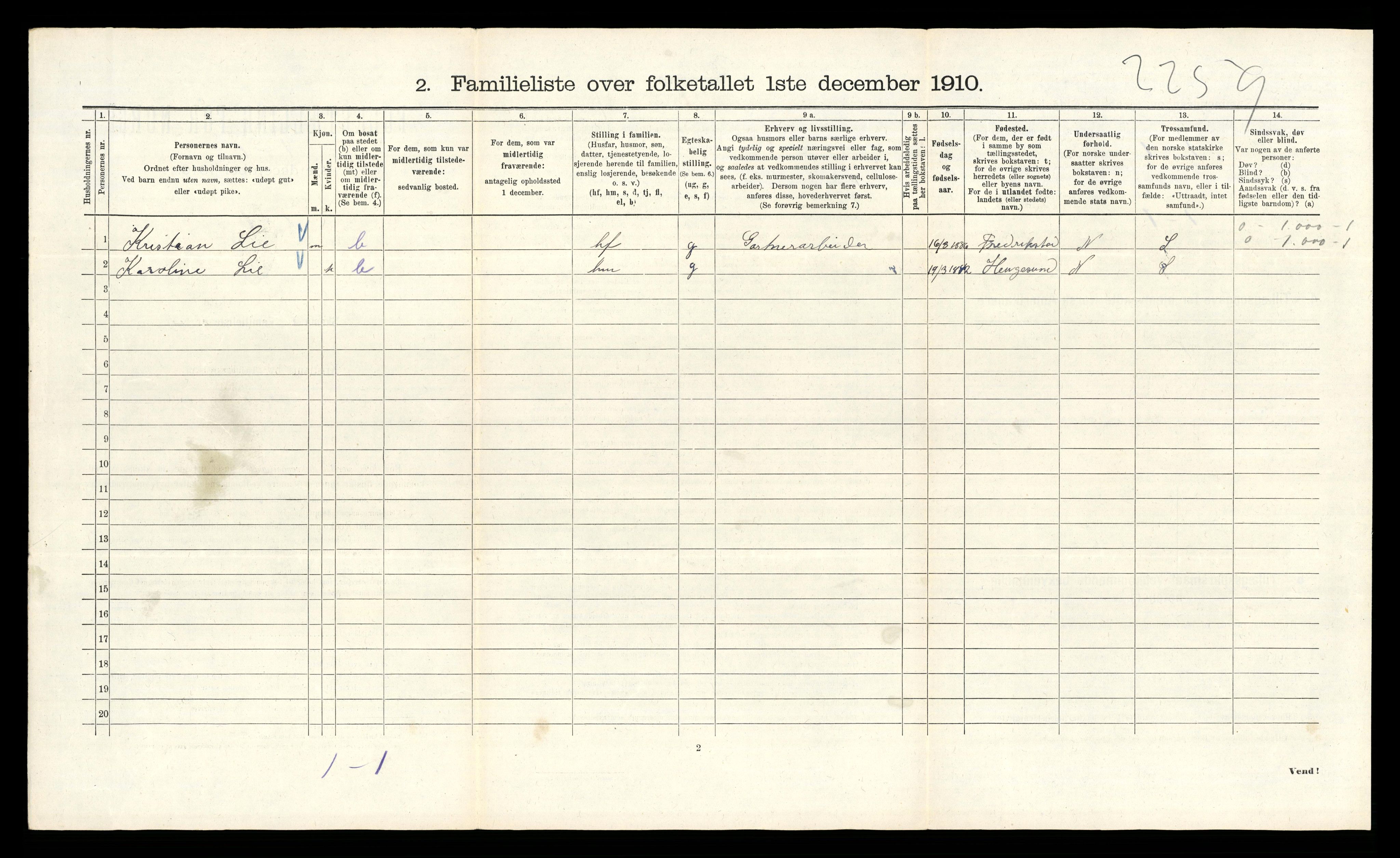 RA, 1910 census for Kristiania, 1910, p. 28760