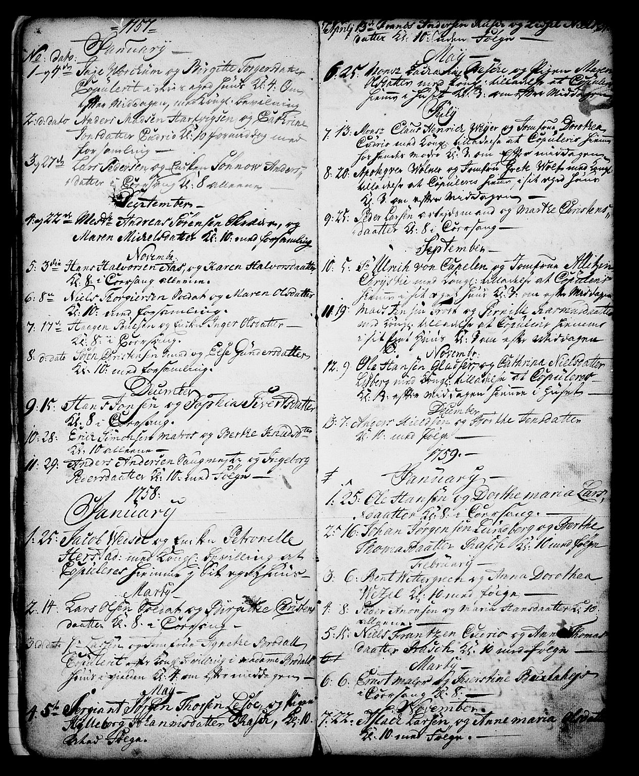 Skien kirkebøker, SAKO/A-302/G/Ga/L0001: Parish register (copy) no. 1, 1756-1791, p. 31