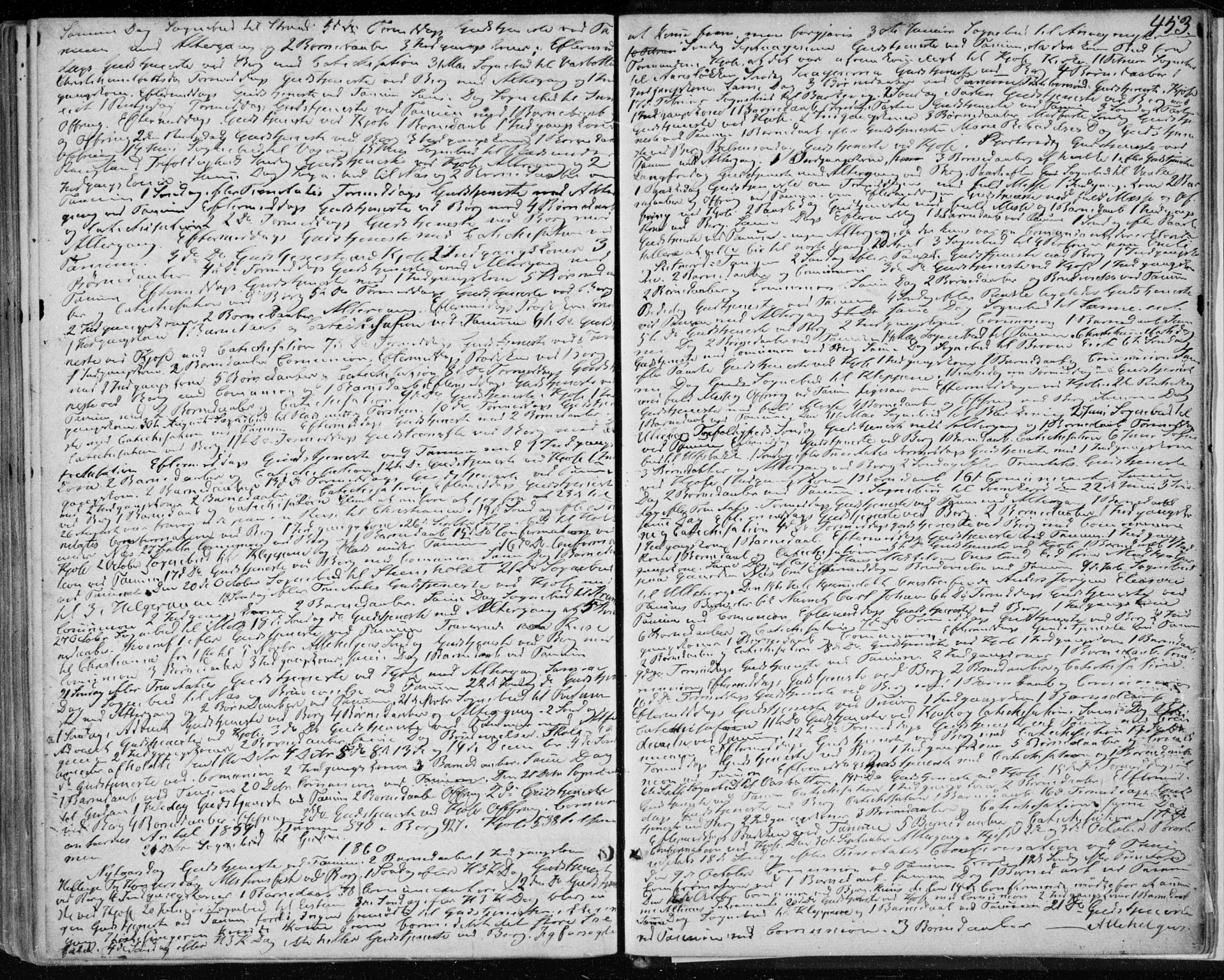 Brunlanes kirkebøker, AV/SAKO-A-342/F/Fa/L0004: Parish register (official) no. I 4, 1846-1862, p. 453