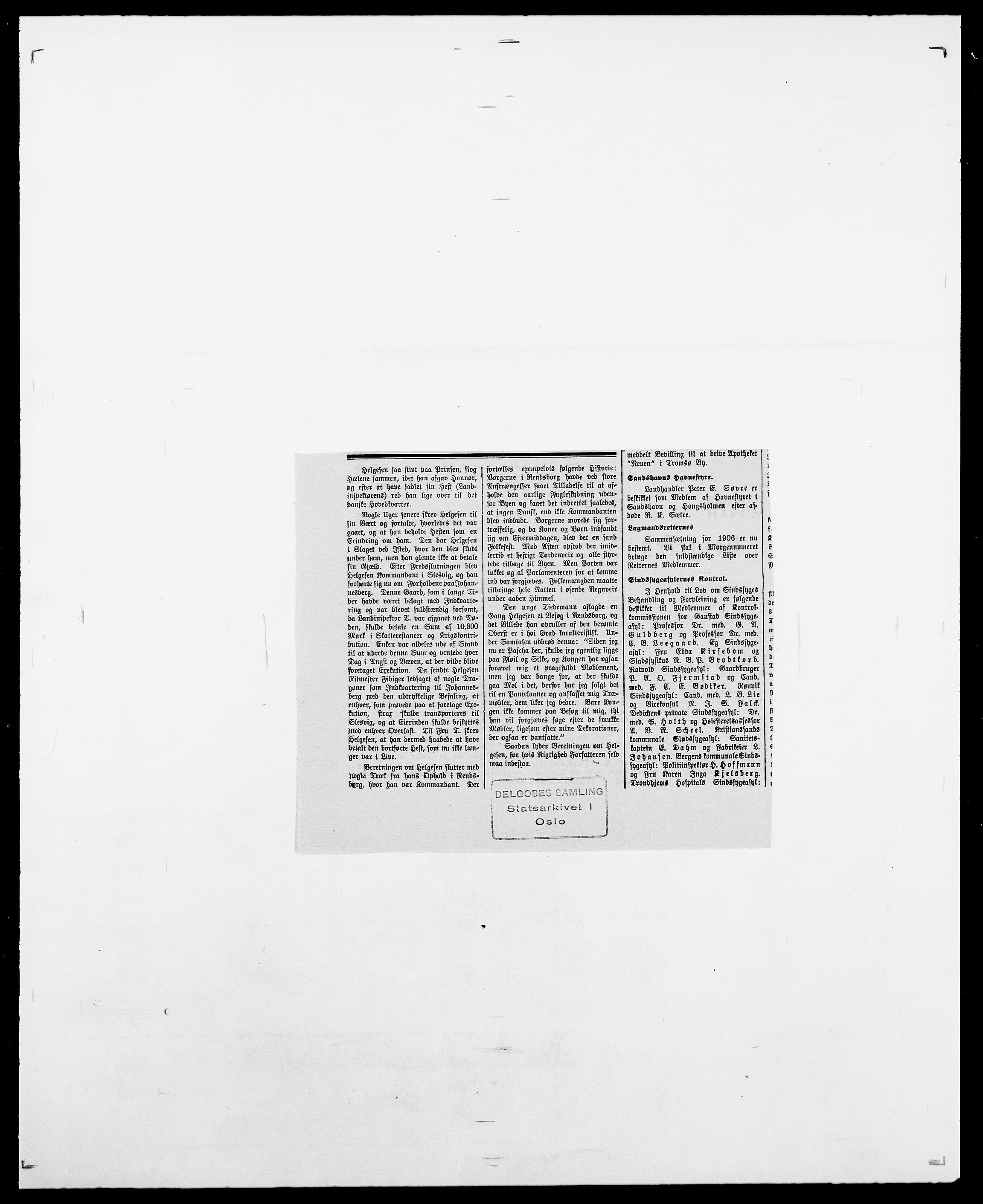 Delgobe, Charles Antoine - samling, AV/SAO-PAO-0038/D/Da/L0017: Helander - Hjørne, p. 23
