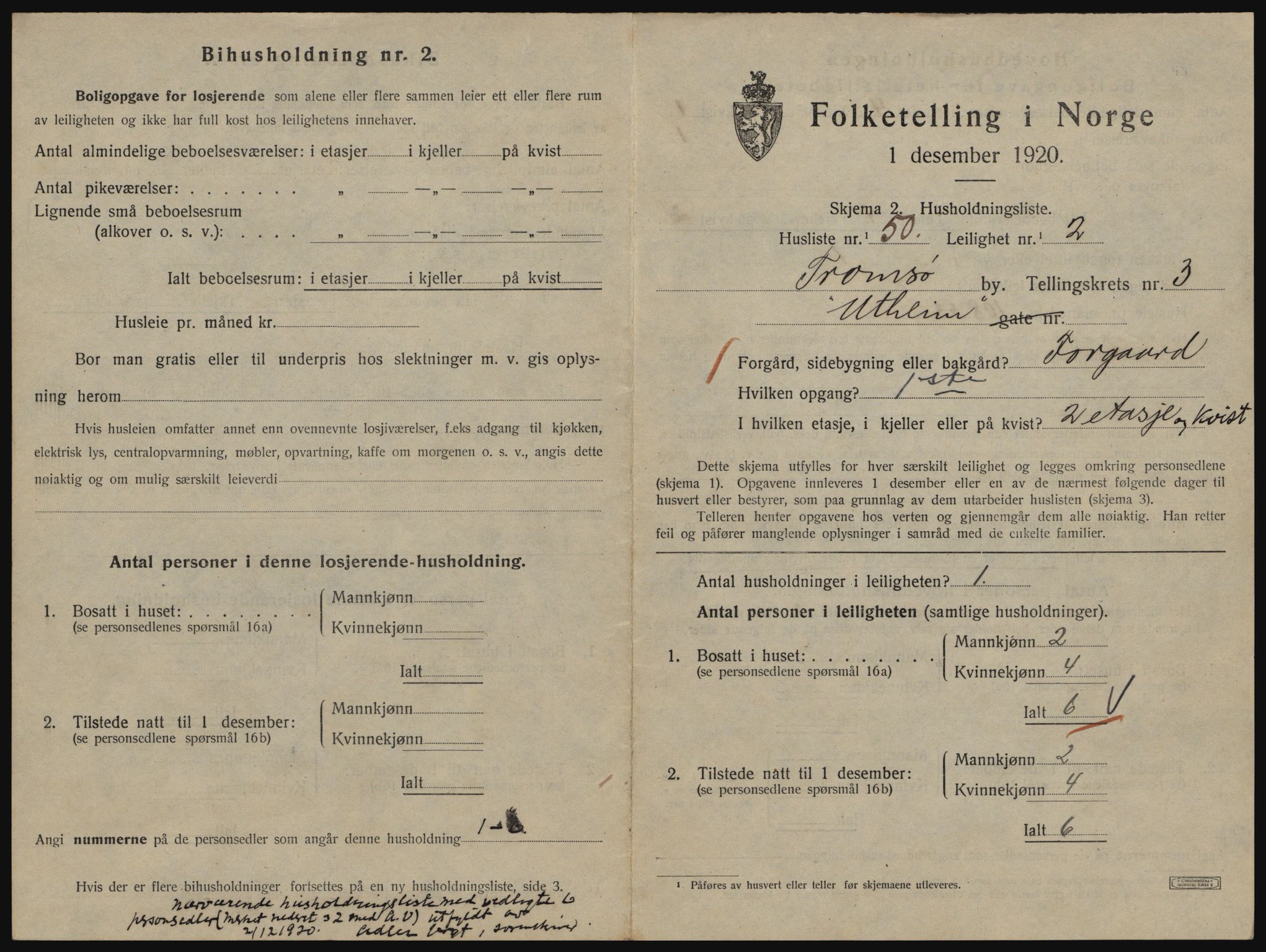 SATØ, 1920 census for Tromsø, 1920, p. 3273