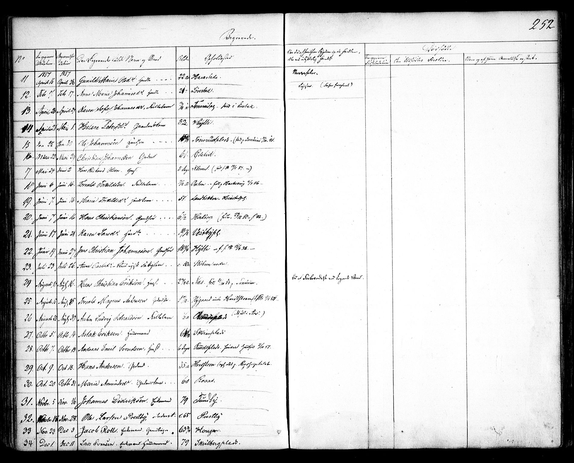 Spydeberg prestekontor Kirkebøker, SAO/A-10924/F/Fa/L0005: Parish register (official) no. I 5, 1842-1862, p. 252