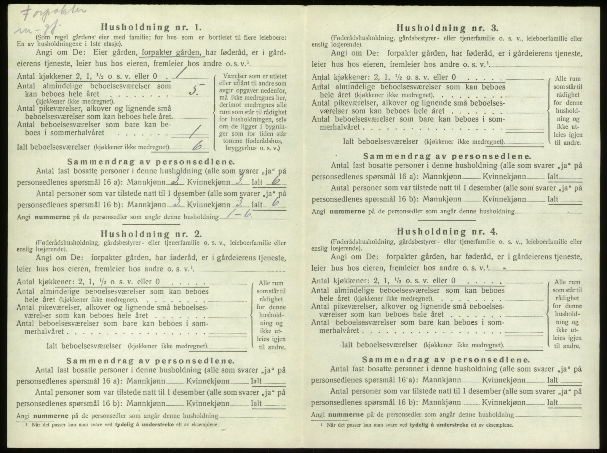 SAB, 1920 census for Stryn, 1920, p. 471