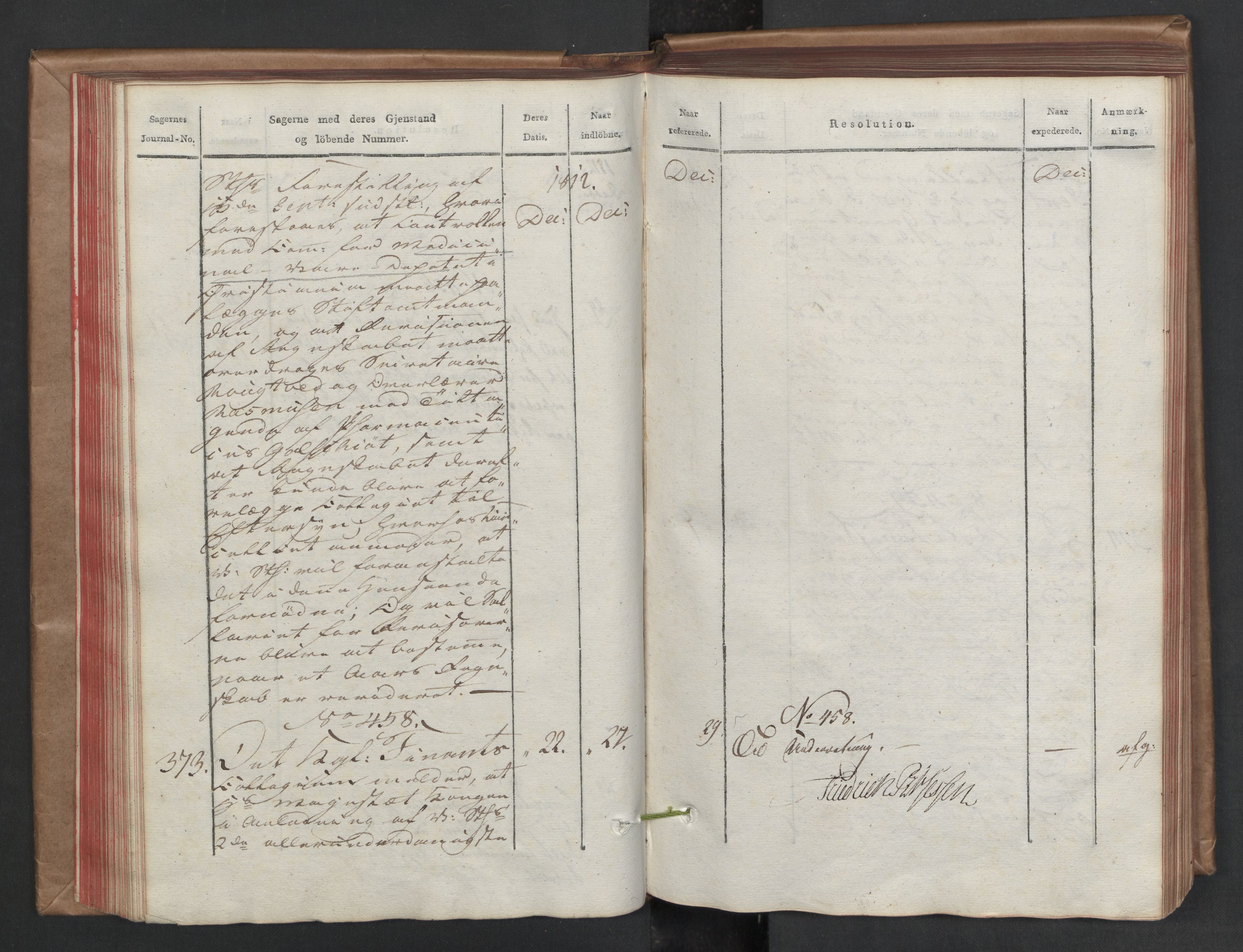 Stattholderembetet 1810-1814, 2. kontor (Kontor B), AV/RA-EA-5432/Aa/L0002: Kollegial referatprotokoll,  j.nr. 284-511,  l.nr. 328-639, 1812-1813, p. 92