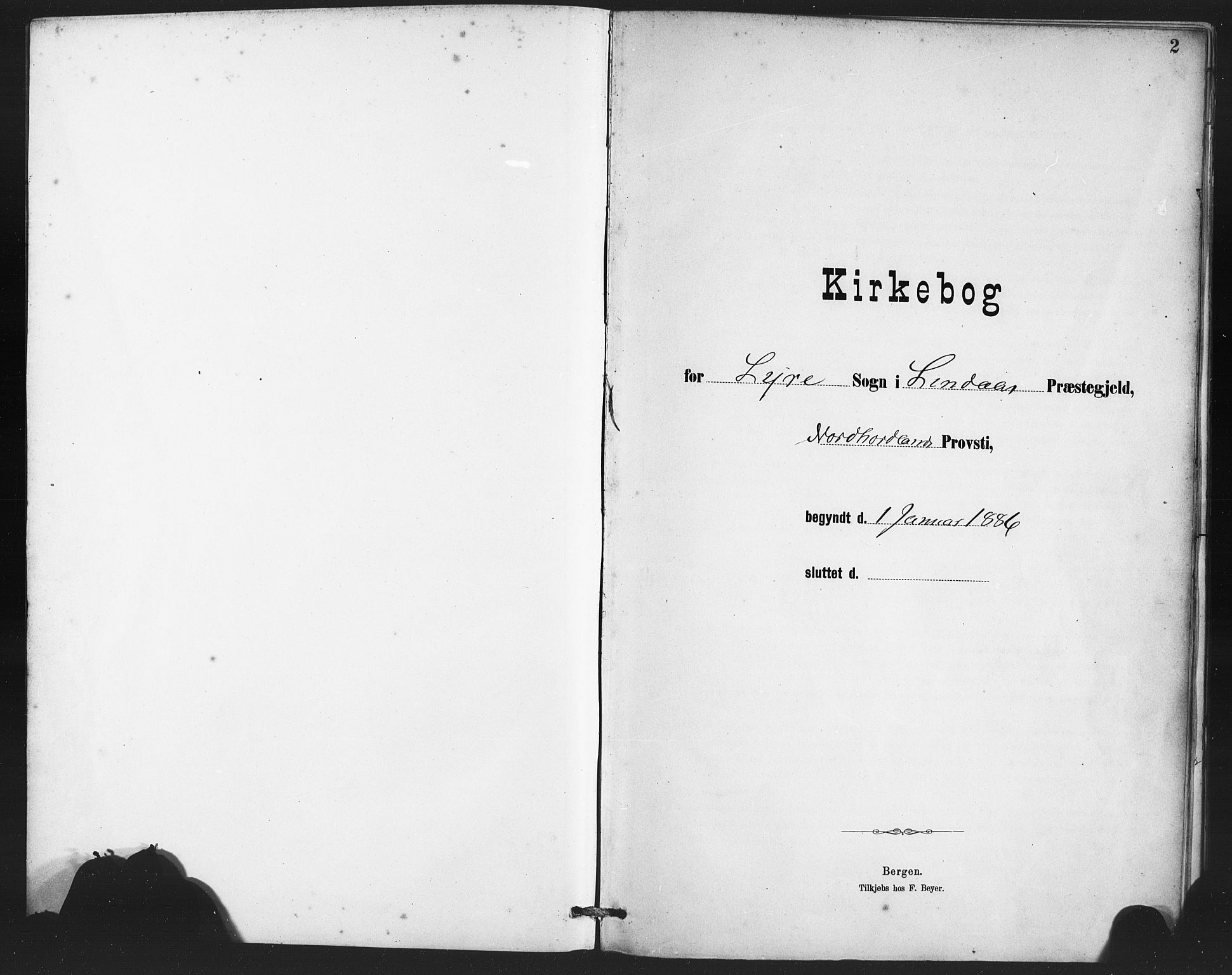 Lindås Sokneprestembete, SAB/A-76701/H/Haa: Parish register (official) no. E 1, 1886-1897, p. 2