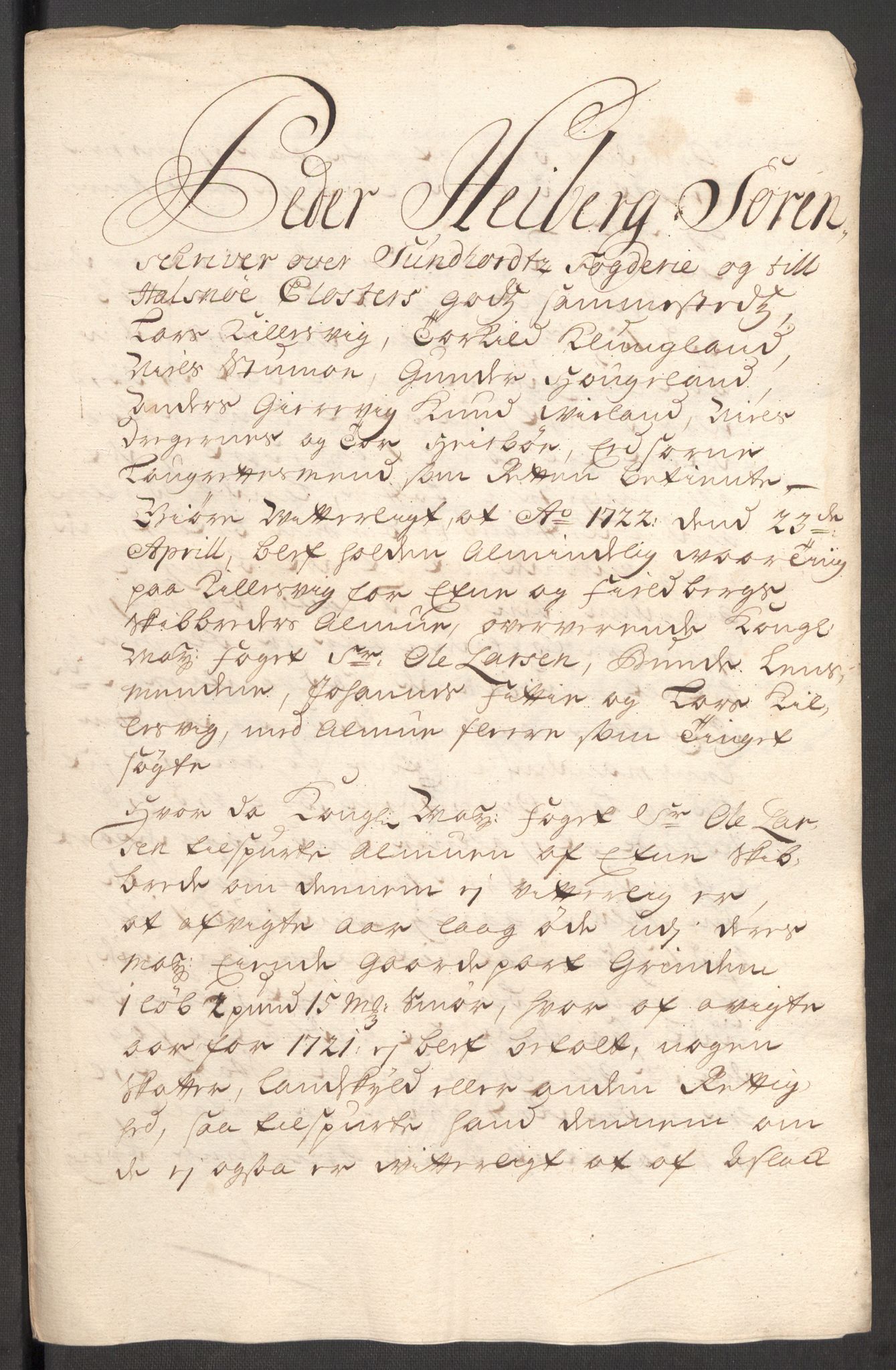 Rentekammeret inntil 1814, Reviderte regnskaper, Fogderegnskap, AV/RA-EA-4092/R48/L3000: Fogderegnskap Sunnhordland og Hardanger, 1721, p. 285