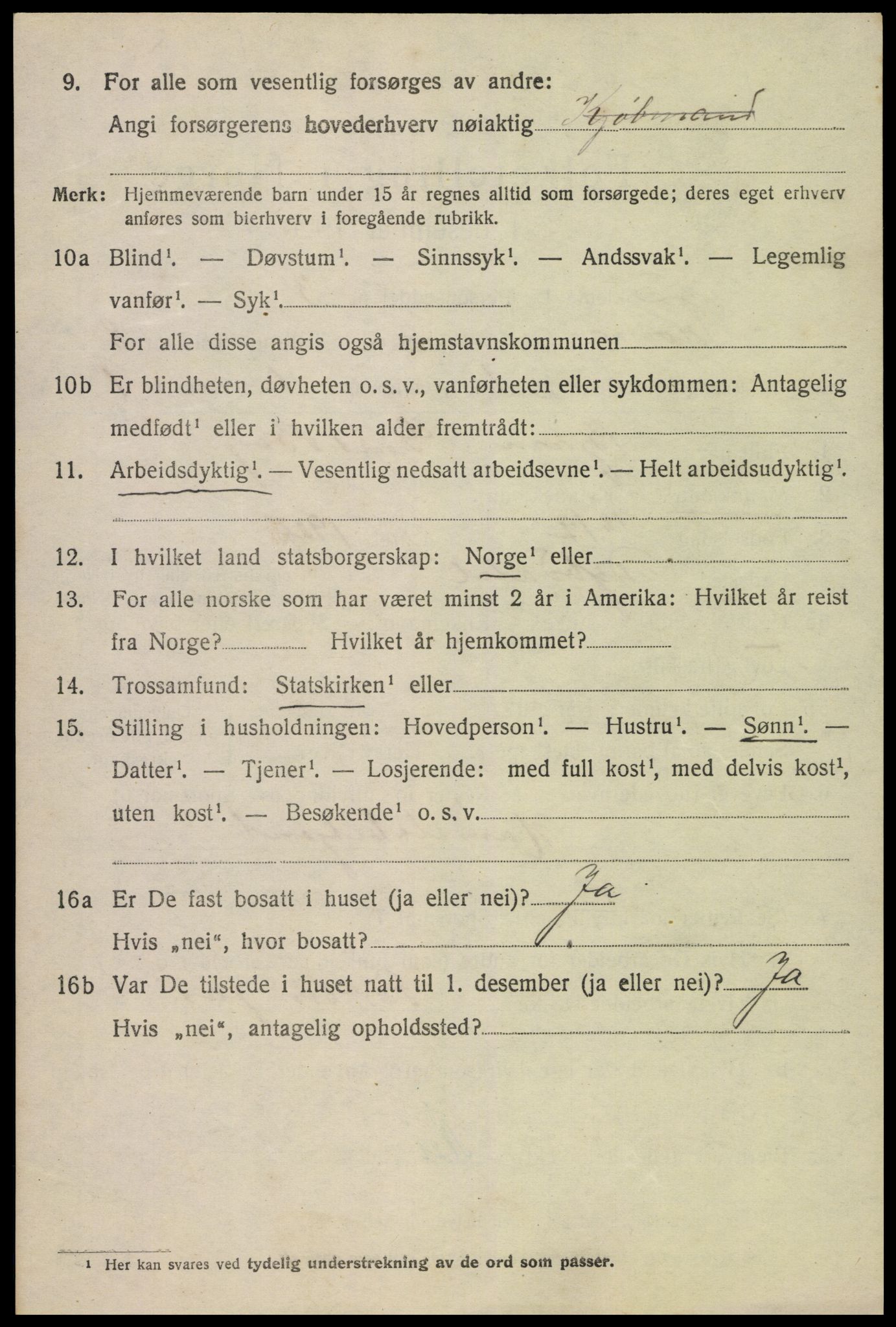 SAK, 1920 census for Tromøy, 1920, p. 5362