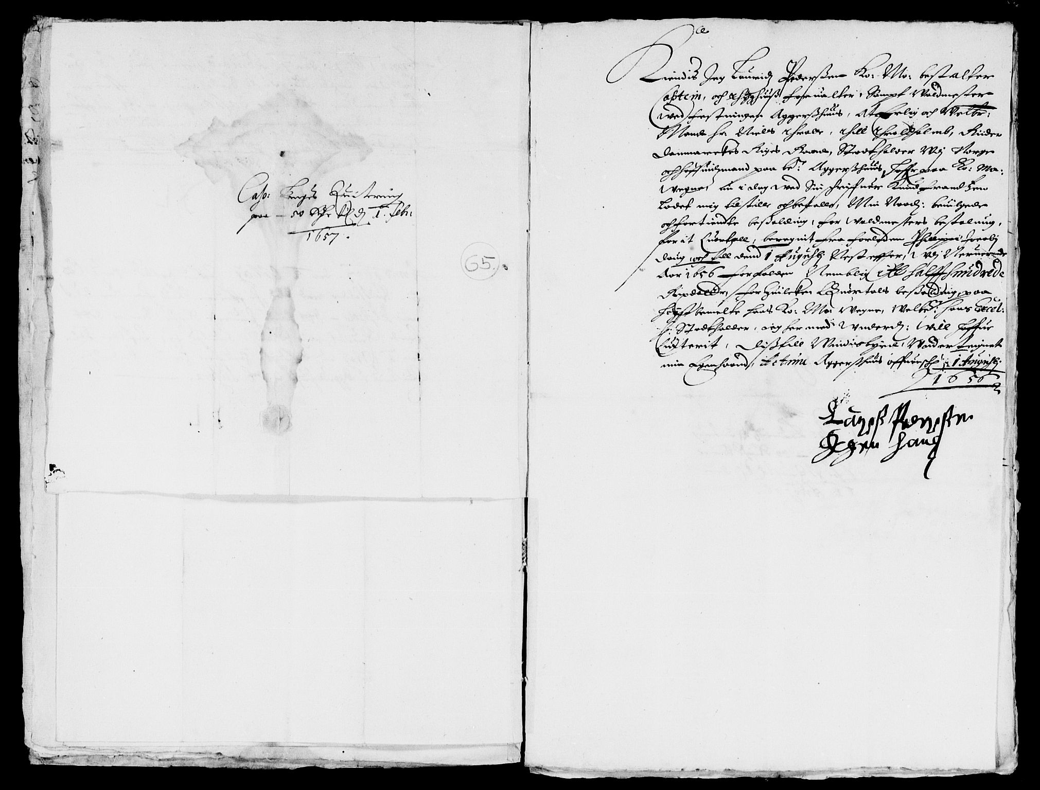 Rentekammeret inntil 1814, Reviderte regnskaper, Lensregnskaper, RA/EA-5023/R/Rb/Rba/L0238: Akershus len, 1656-1657