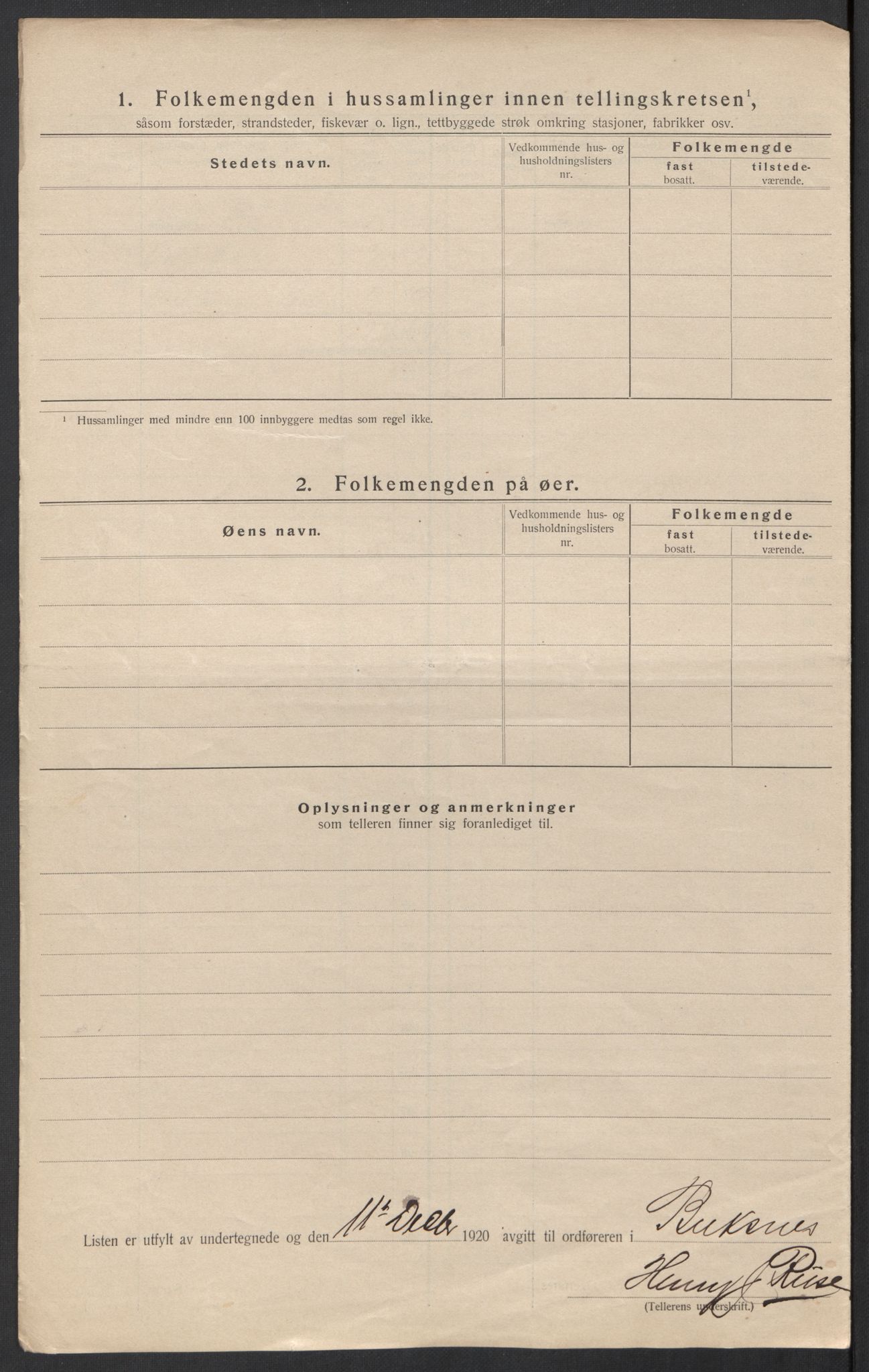 SAT, 1920 census for Buksnes, 1920, p. 26