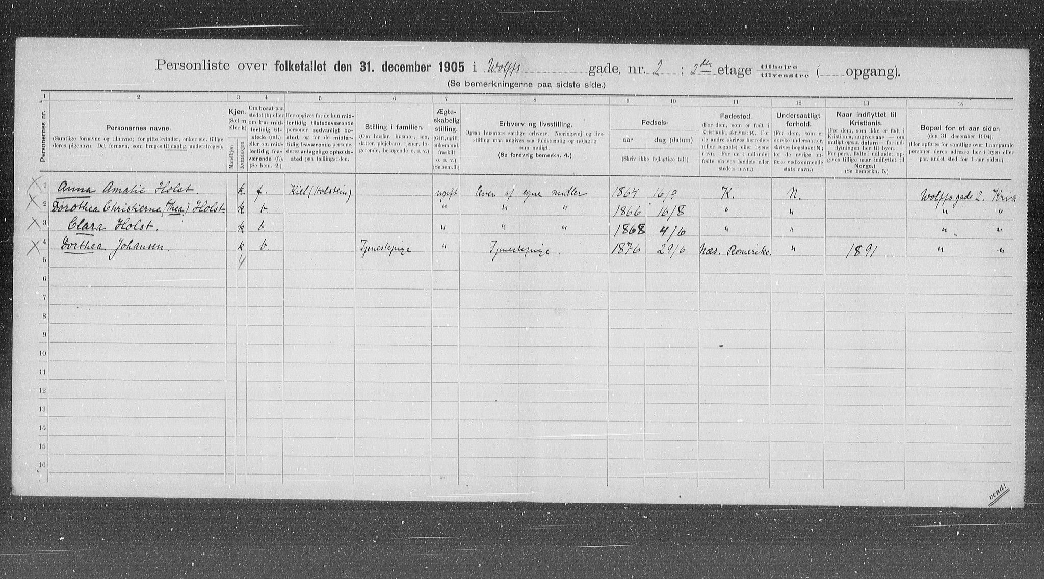 OBA, Municipal Census 1905 for Kristiania, 1905, p. 67546