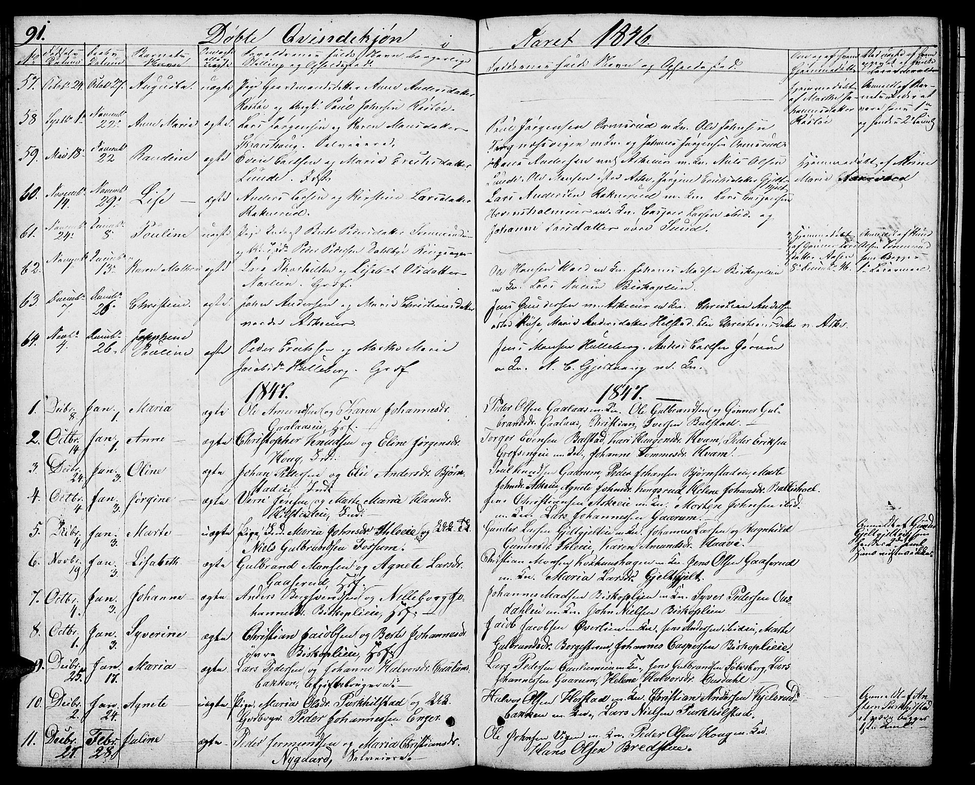 Nes prestekontor, Hedmark, AV/SAH-PREST-020/L/La/L0004: Parish register (copy) no. 4, 1832-1861, p. 91