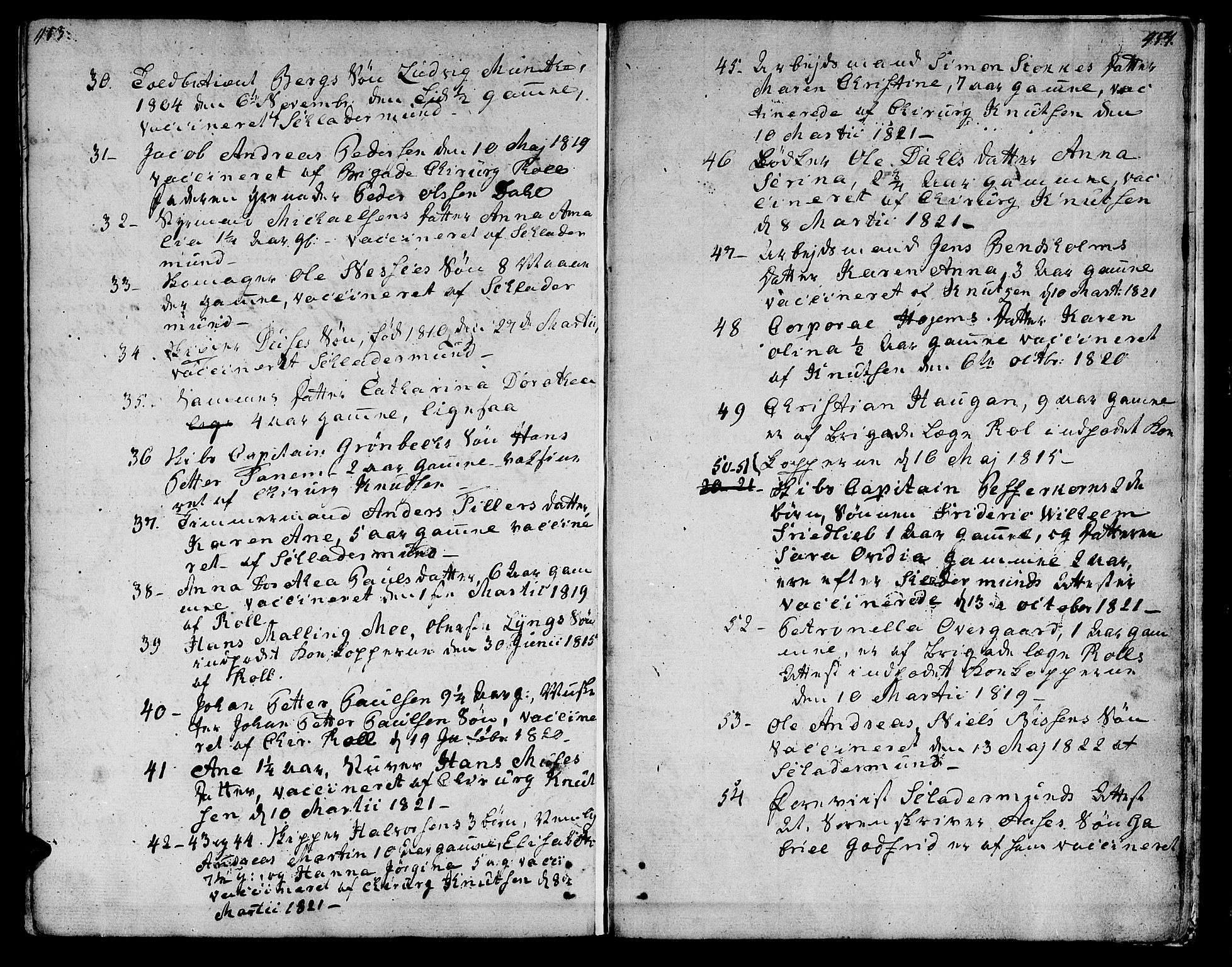 Ministerialprotokoller, klokkerbøker og fødselsregistre - Sør-Trøndelag, SAT/A-1456/601/L0042: Parish register (official) no. 601A10, 1802-1830, p. 453-454