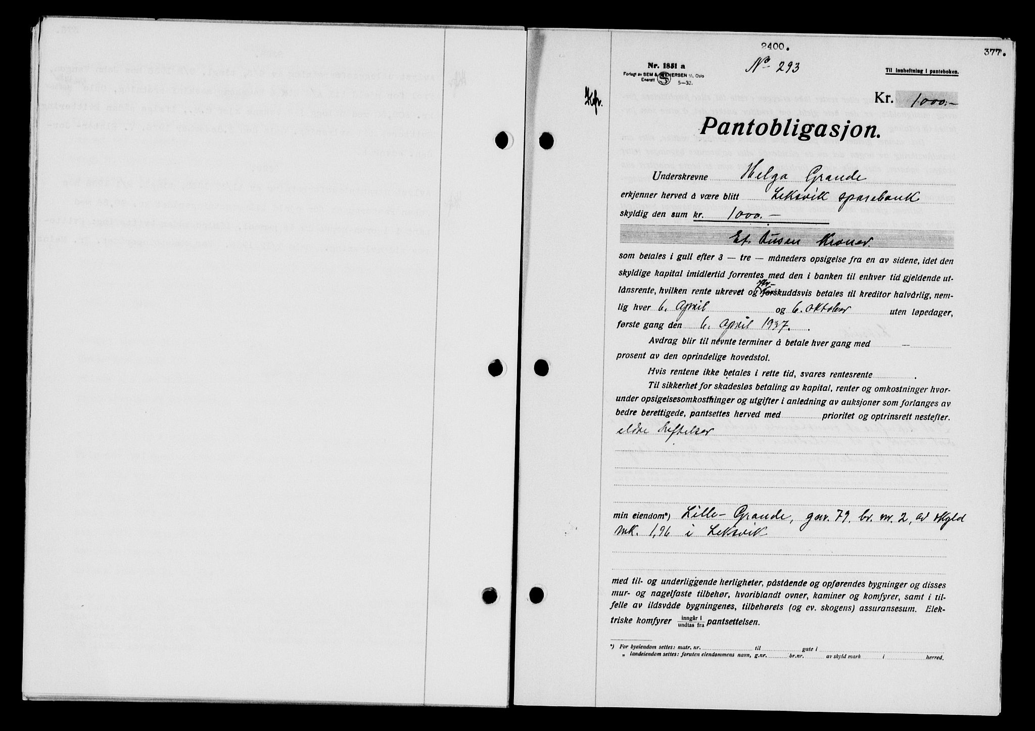 Stjør- og Verdal sorenskriveri, SAT/A-4167/1/2/2C/L0078: Mortgage book no. 46, 1936-1937, Diary no: : 2400/1936