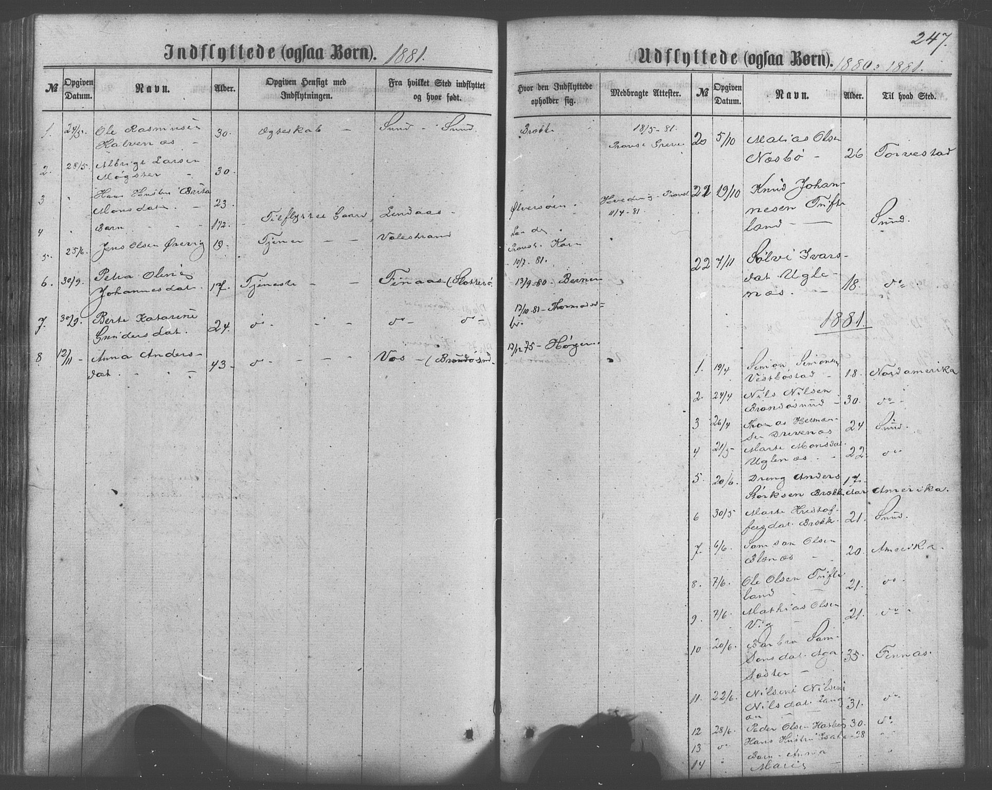 Fitjar sokneprestembete, AV/SAB-A-99926: Parish register (official) no. A 1, 1862-1881, p. 247