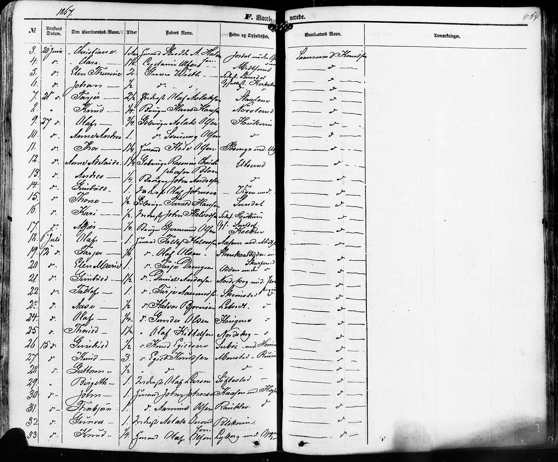 Kviteseid kirkebøker, SAKO/A-276/F/Fa/L0007: Parish register (official) no. I 7, 1859-1881, p. 654