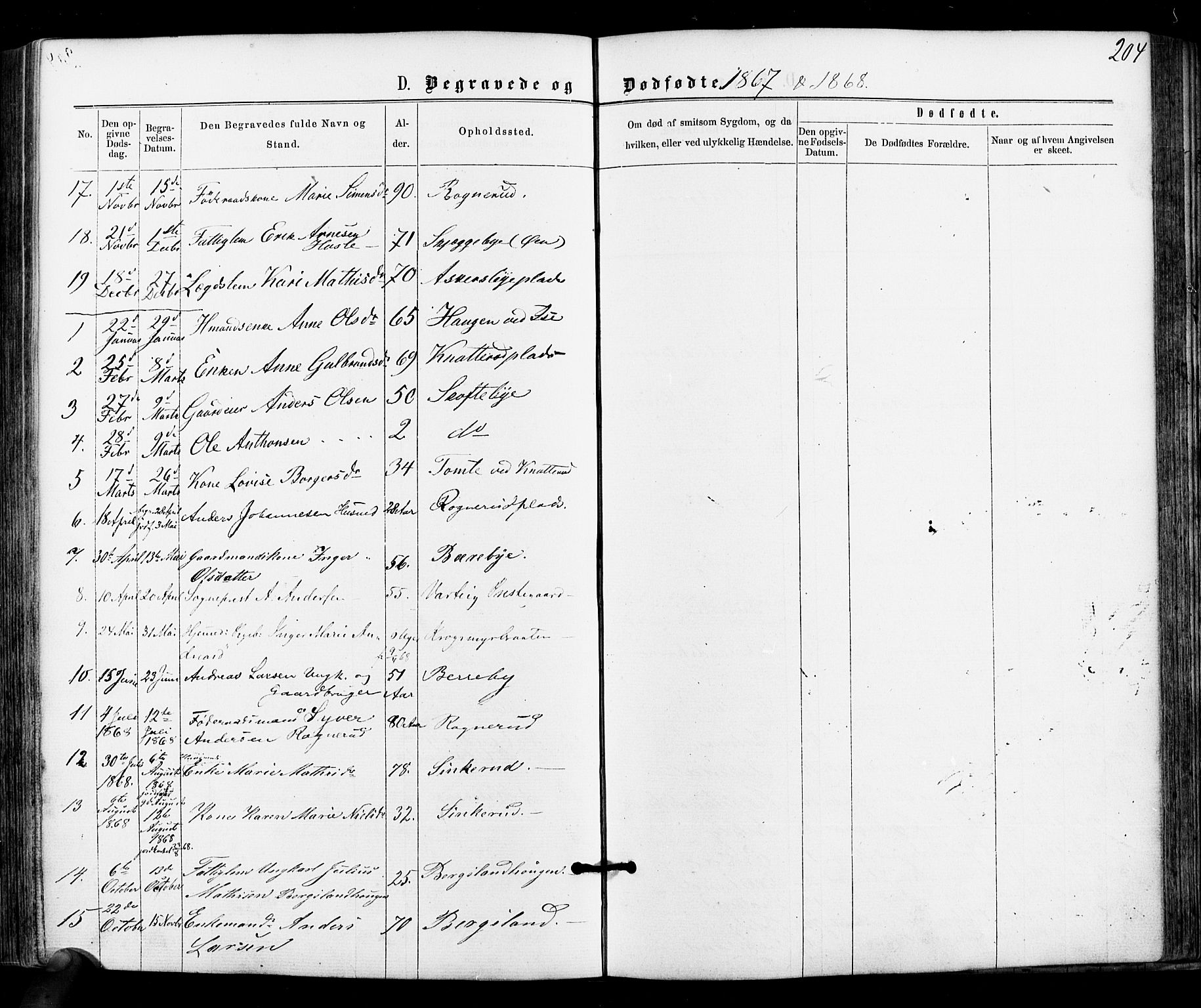 Varteig prestekontor Kirkebøker, SAO/A-10447a/F/Fa/L0001: Parish register (official) no. 1, 1861-1877, p. 204