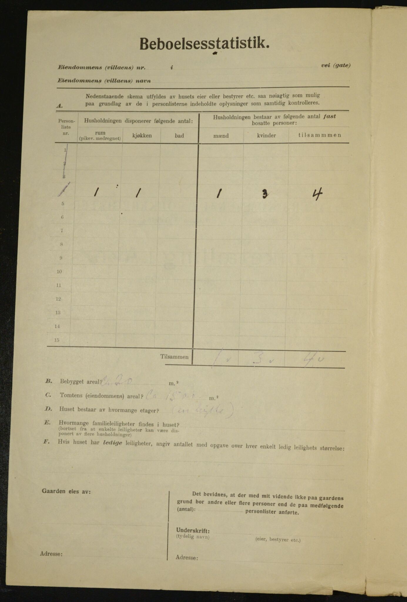 , Municipal Census 1923 for Aker, 1923, p. 25734