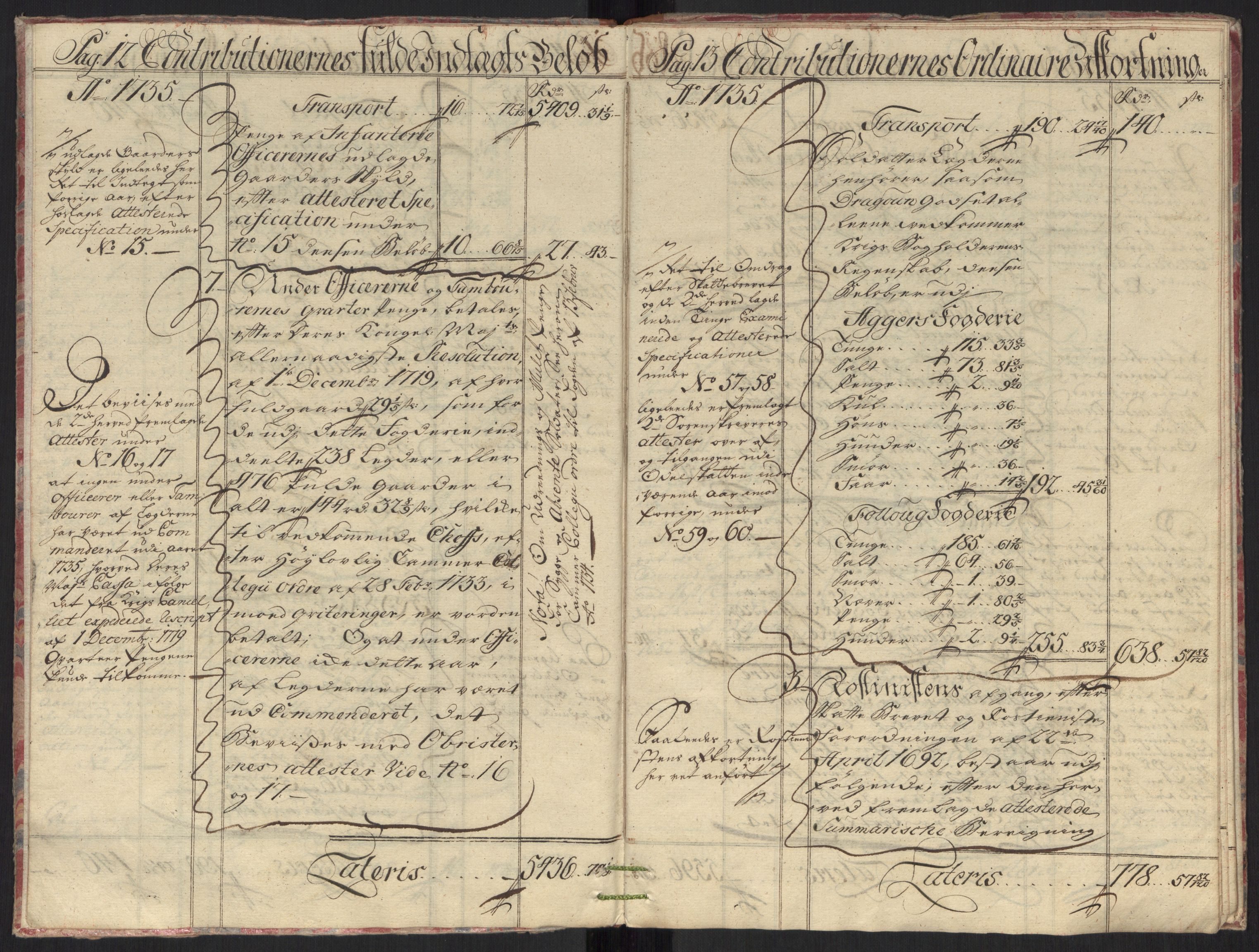 Rentekammeret inntil 1814, Reviderte regnskaper, Fogderegnskap, AV/RA-EA-4092/R10/L0474: Fogderegnskap Aker og Follo, 1735, p. 10