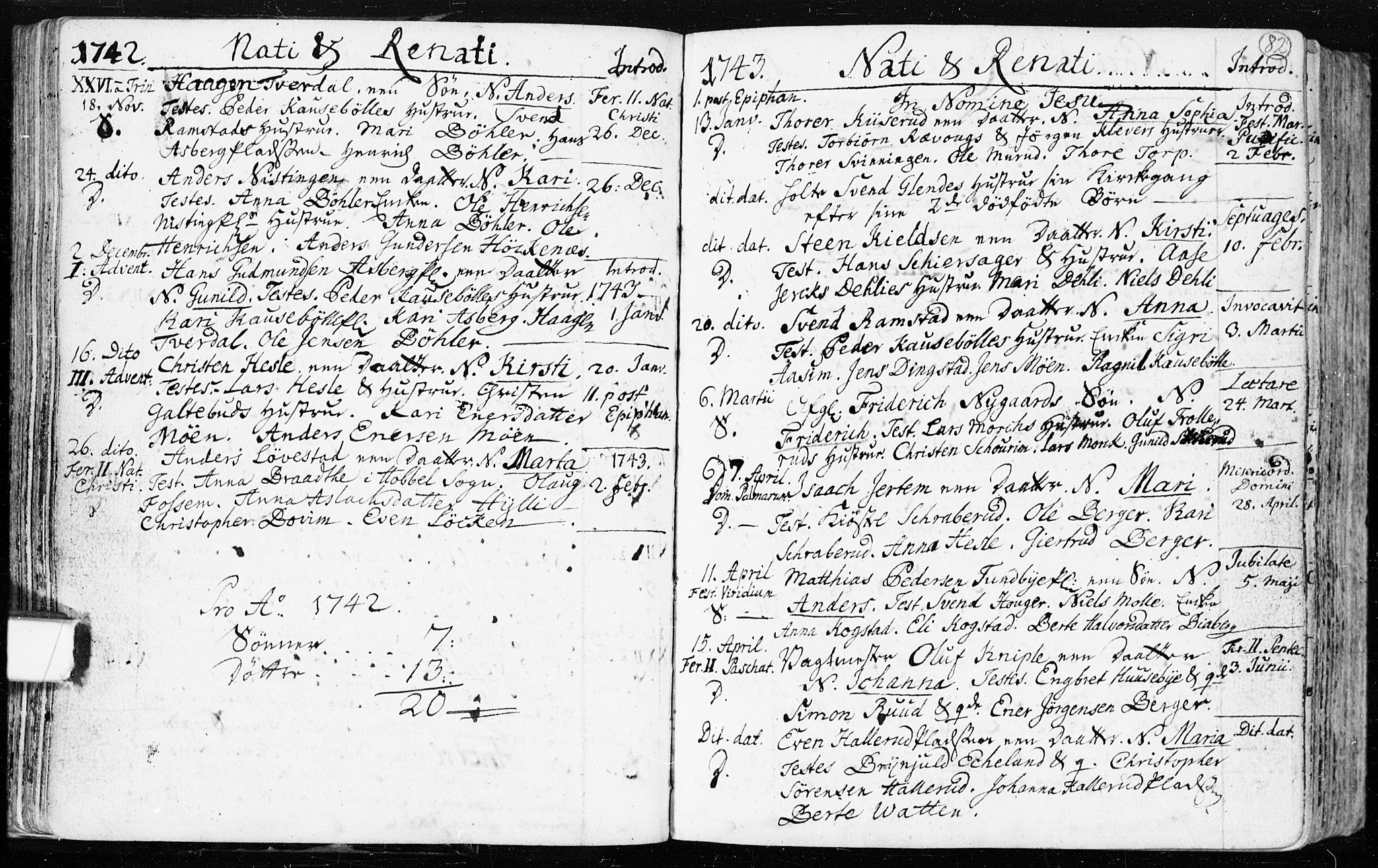 Spydeberg prestekontor Kirkebøker, SAO/A-10924/F/Fa/L0002: Parish register (official) no. I 2, 1739-1780, p. 82