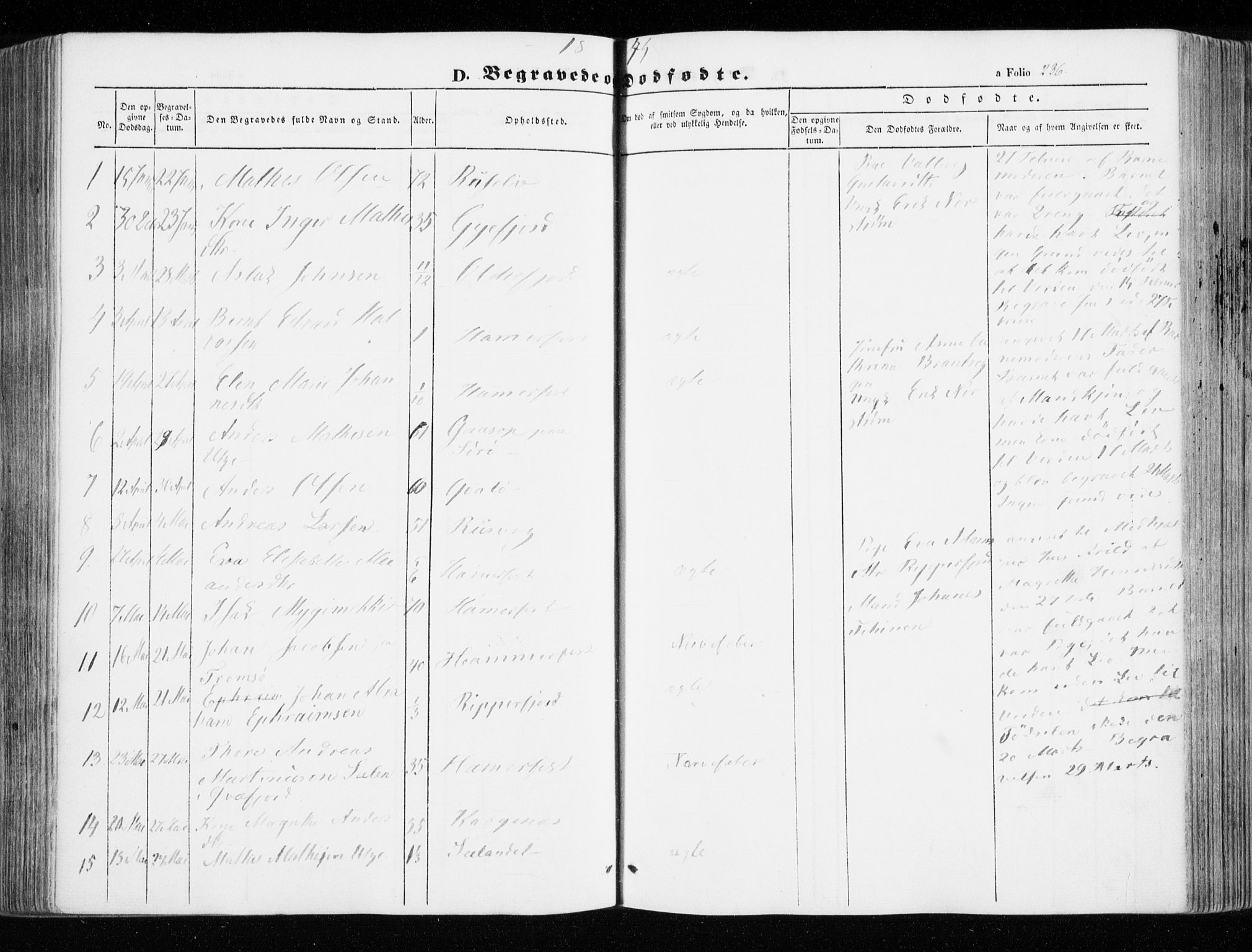 Hammerfest sokneprestkontor, SATØ/S-1347/H/Ha/L0004.kirke: Parish register (official) no. 4, 1843-1856, p. 236