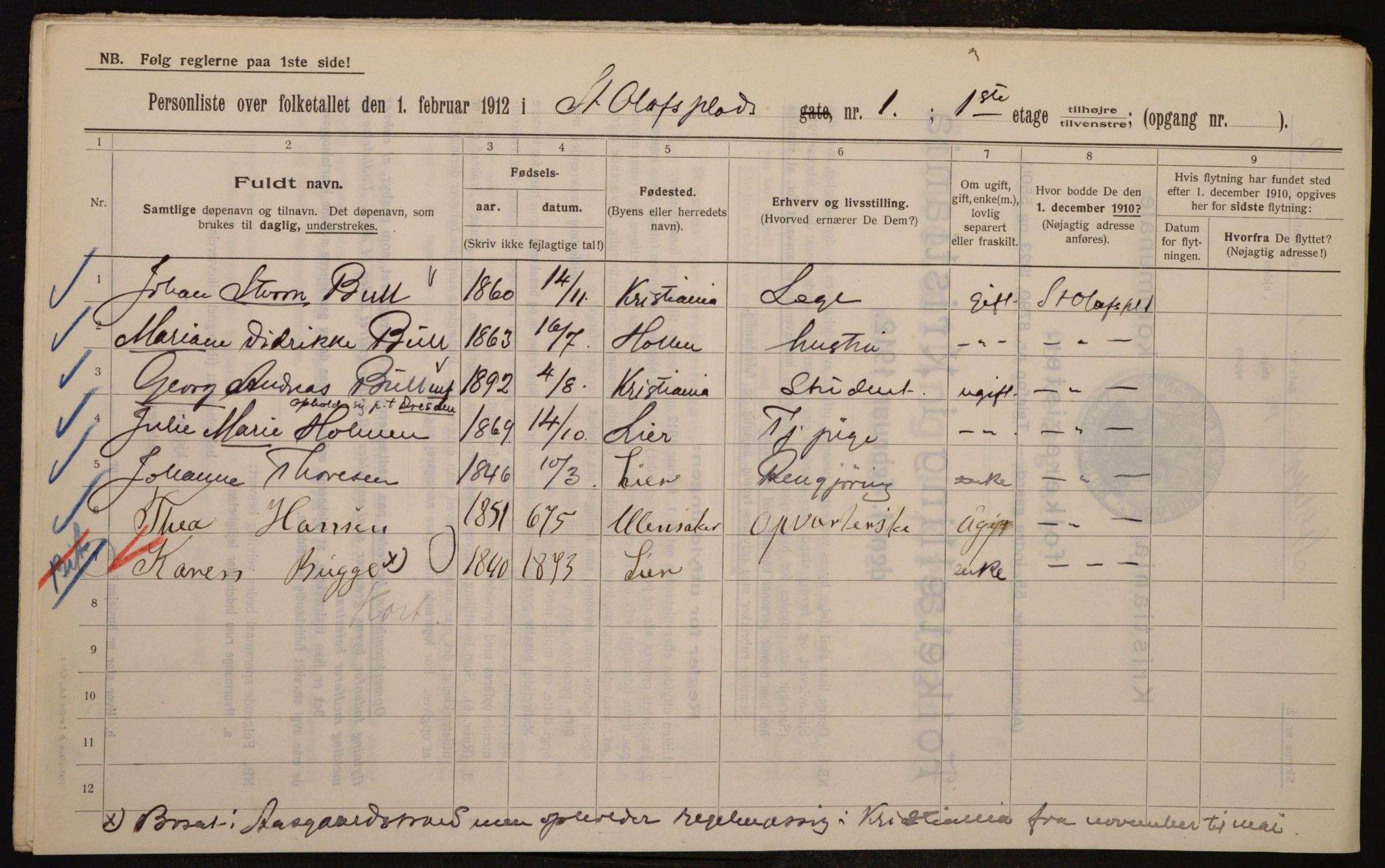 OBA, Municipal Census 1912 for Kristiania, 1912, p. 88614