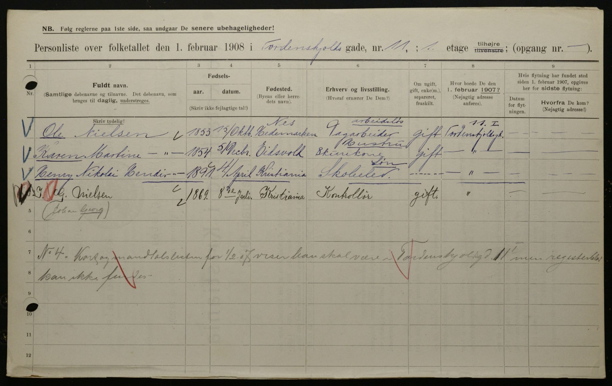 OBA, Municipal Census 1908 for Kristiania, 1908, p. 102370