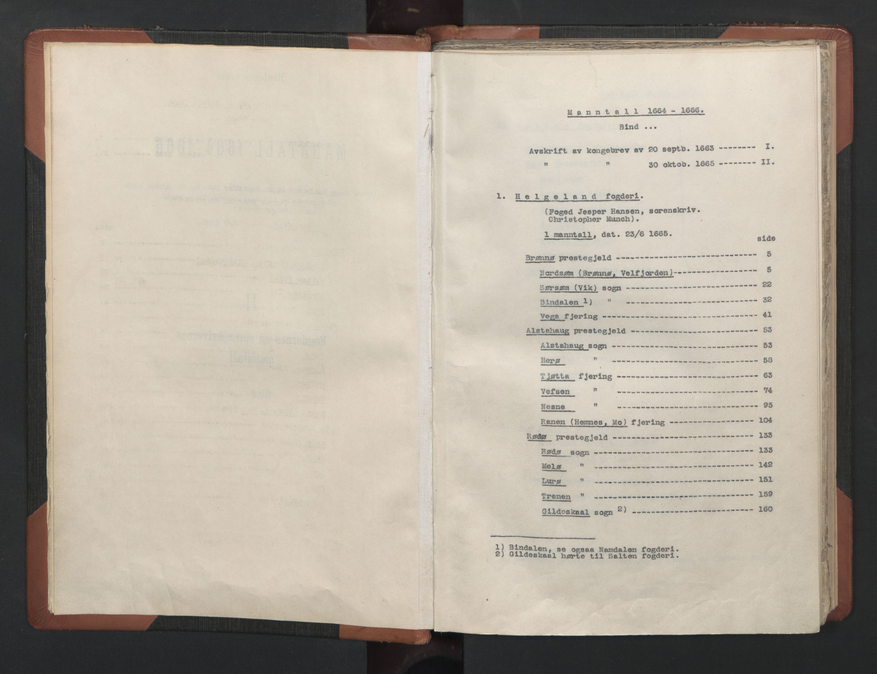 RA, Bailiff's Census 1664-1666, no. 20: Modern Nordland county, modern Troms county and modern Finnmark county, 1665