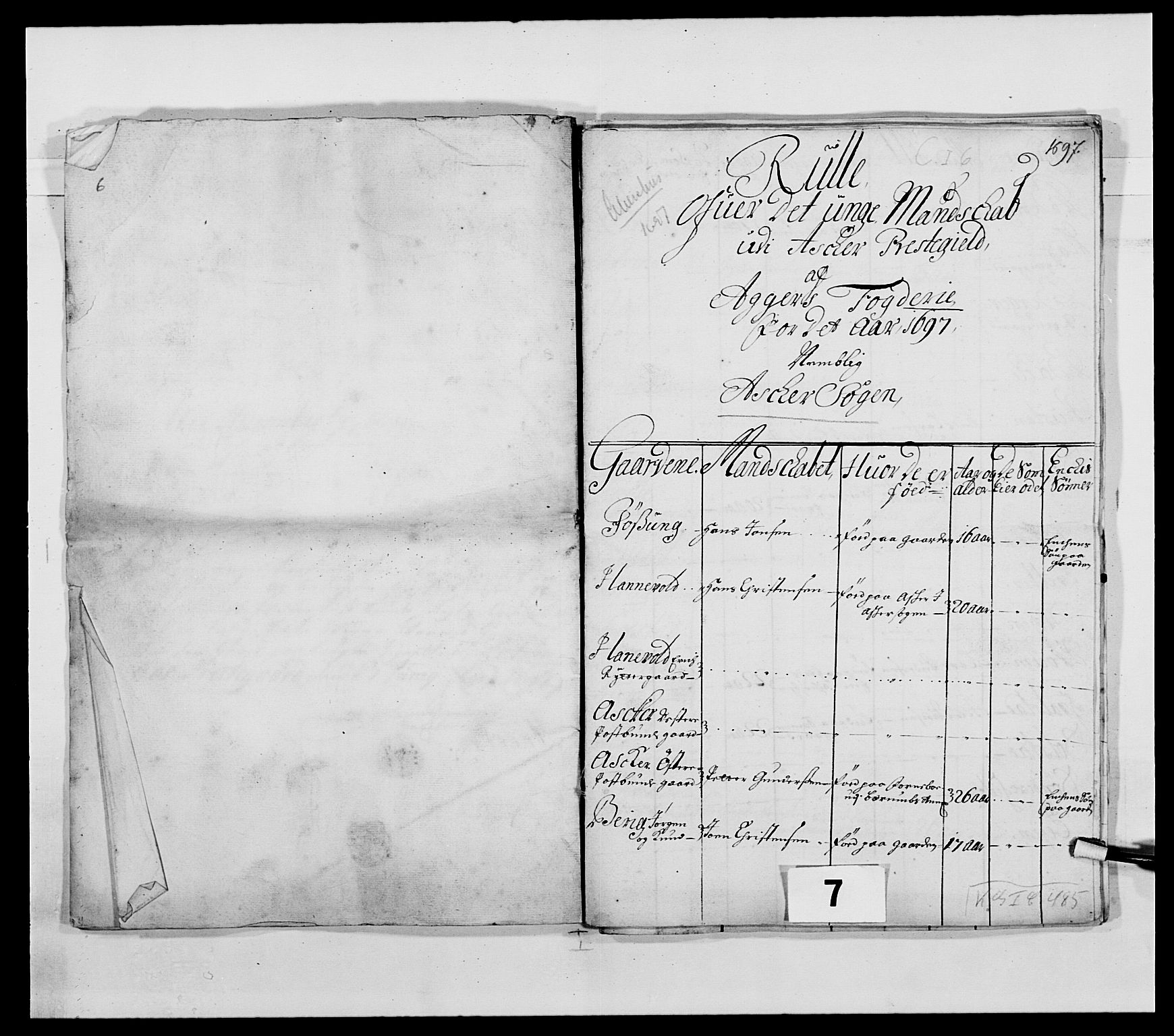 Kommanderende general (KG I) med Det norske krigsdirektorium, AV/RA-EA-5419/E/Ea/L0485: Akershusiske regiment, 1697-1706, p. 57