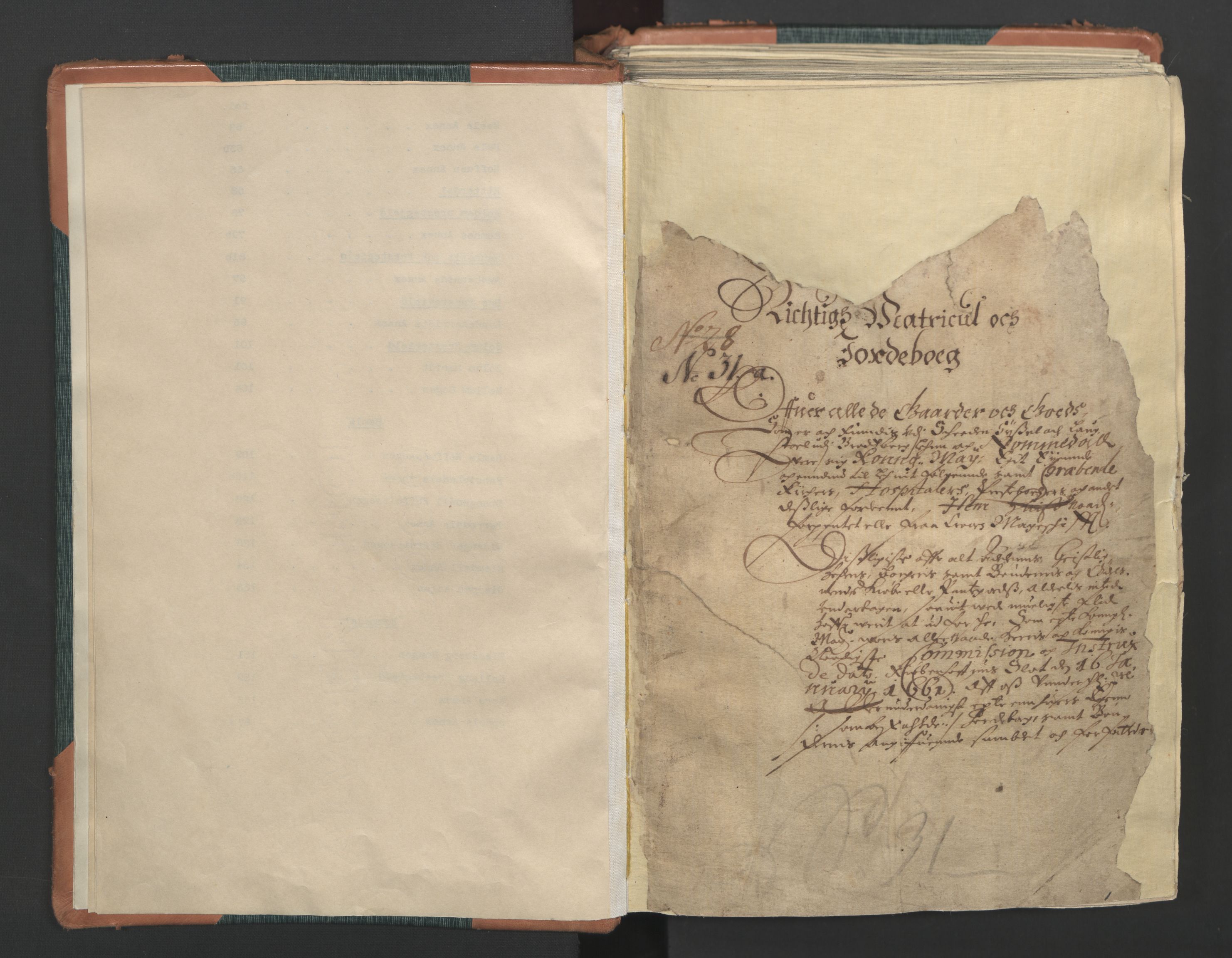 Rentekammeret inntil 1814, Realistisk ordnet avdeling, AV/RA-EA-4070/L/L0017: Skien lagdømme. Alminnelig jordebok for Telemark, Bamble og Numedal, 1661, p. 1a