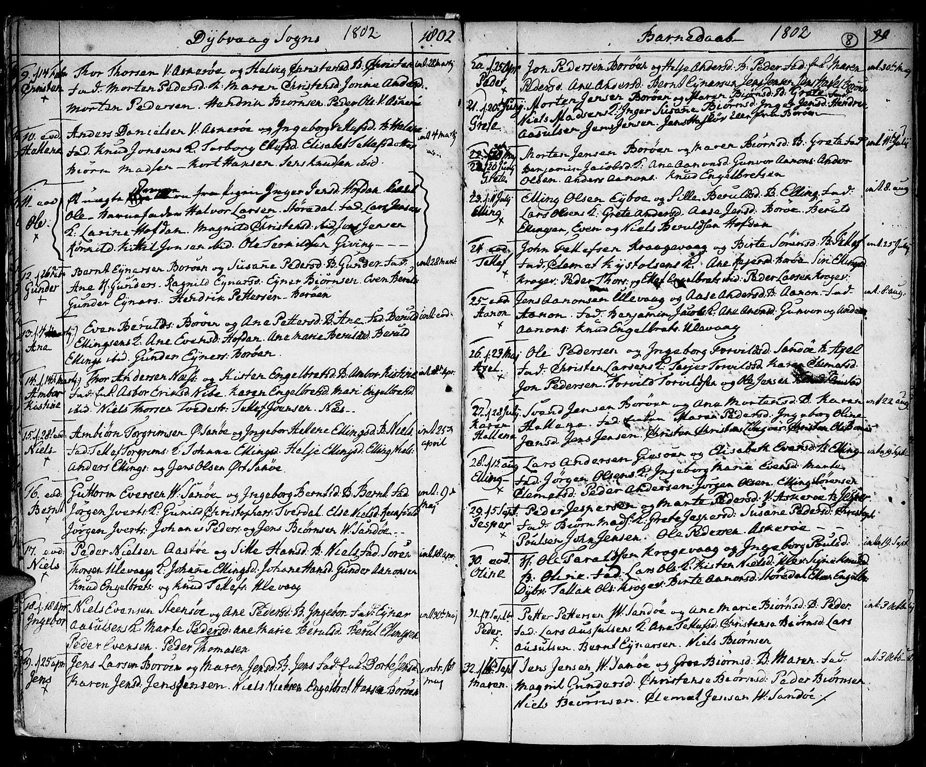 Holt sokneprestkontor, AV/SAK-1111-0021/F/Fa/L0001: Parish register (official) no. A 1 /3, 1721-1812, p. 8