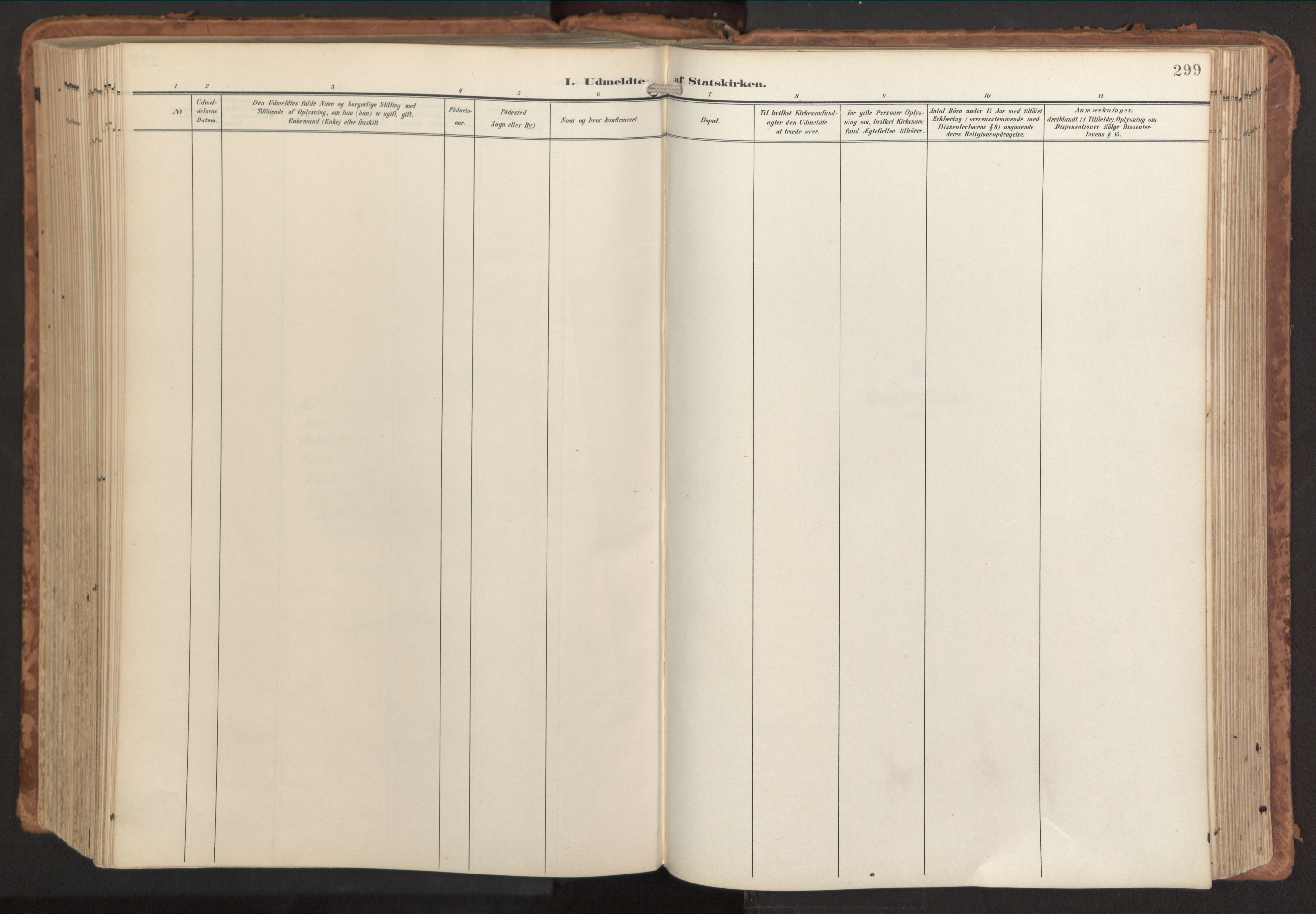 Sund sokneprestembete, AV/SAB-A-99930: Parish register (official) no. B 2, 1907-1926, p. 299