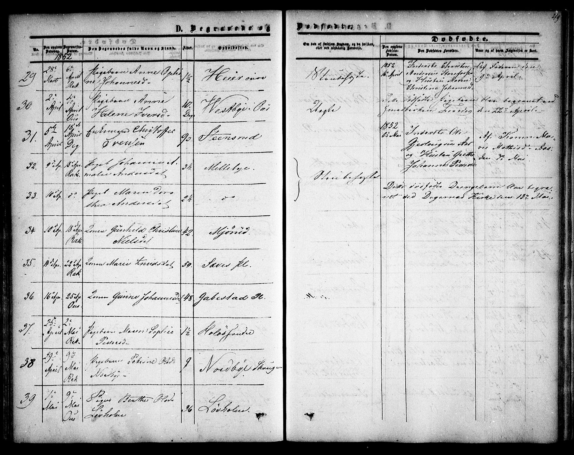 Rakkestad prestekontor Kirkebøker, AV/SAO-A-2008/F/Fa/L0009: Parish register (official) no. I 9, 1850-1856, p. 279