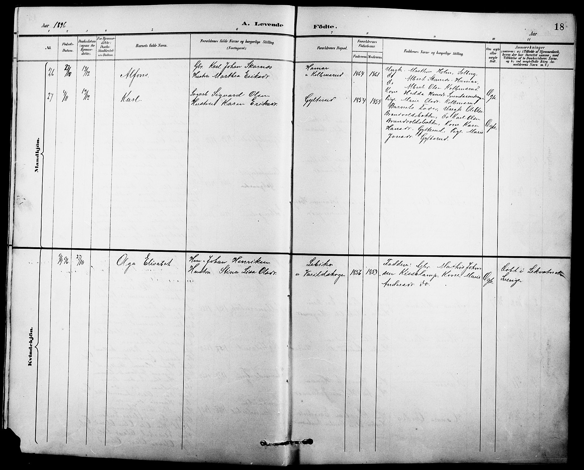 Vinger prestekontor, AV/SAH-PREST-024/H/Ha/Hab/L0004: Parish register (copy) no. 4, 1895-1920, p. 18