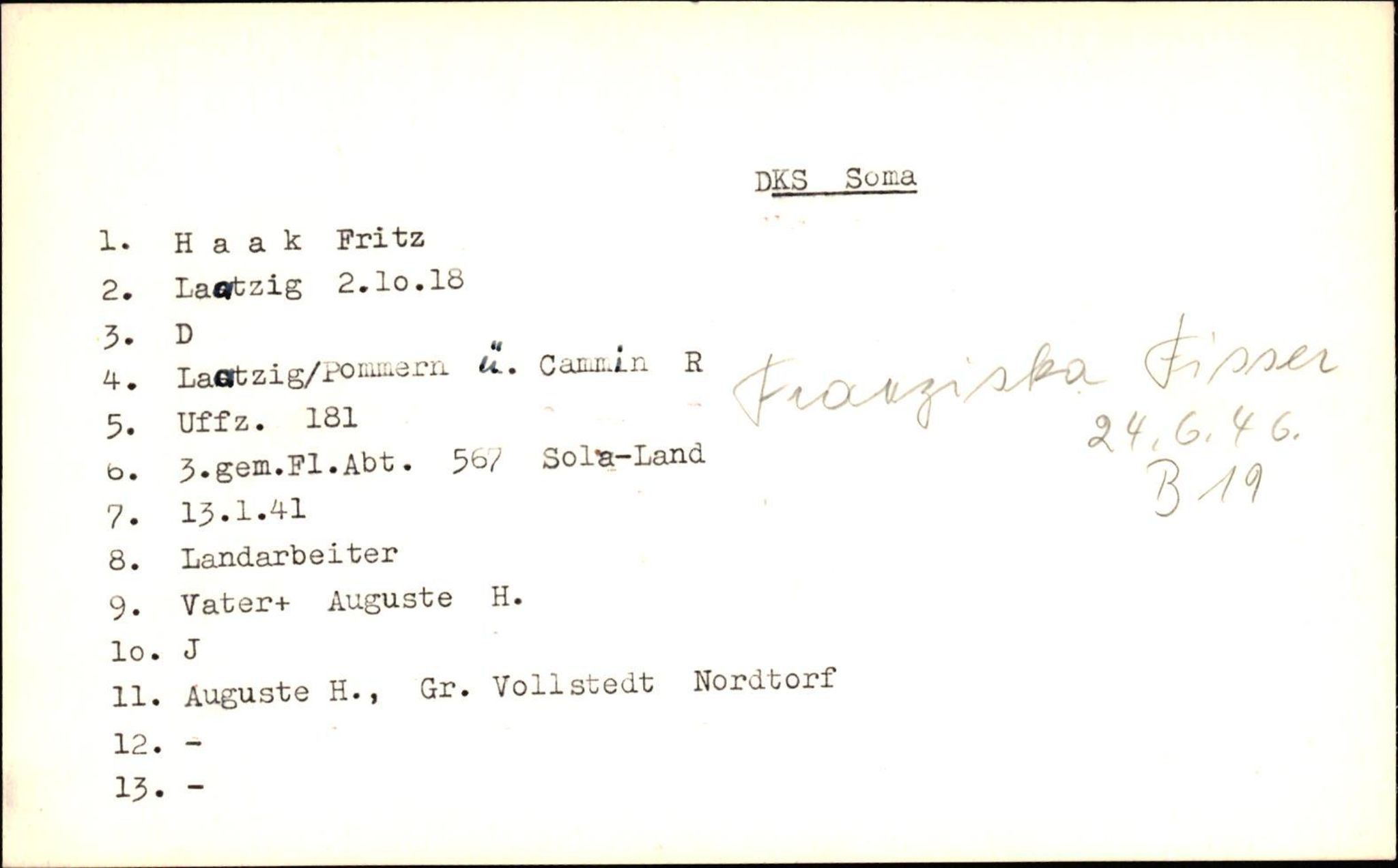 Hjemsendte tyskere , AV/RA-RAFA-6487/D/Db/L0012: Grimmer-Hecht, 1945-1947, p. 498